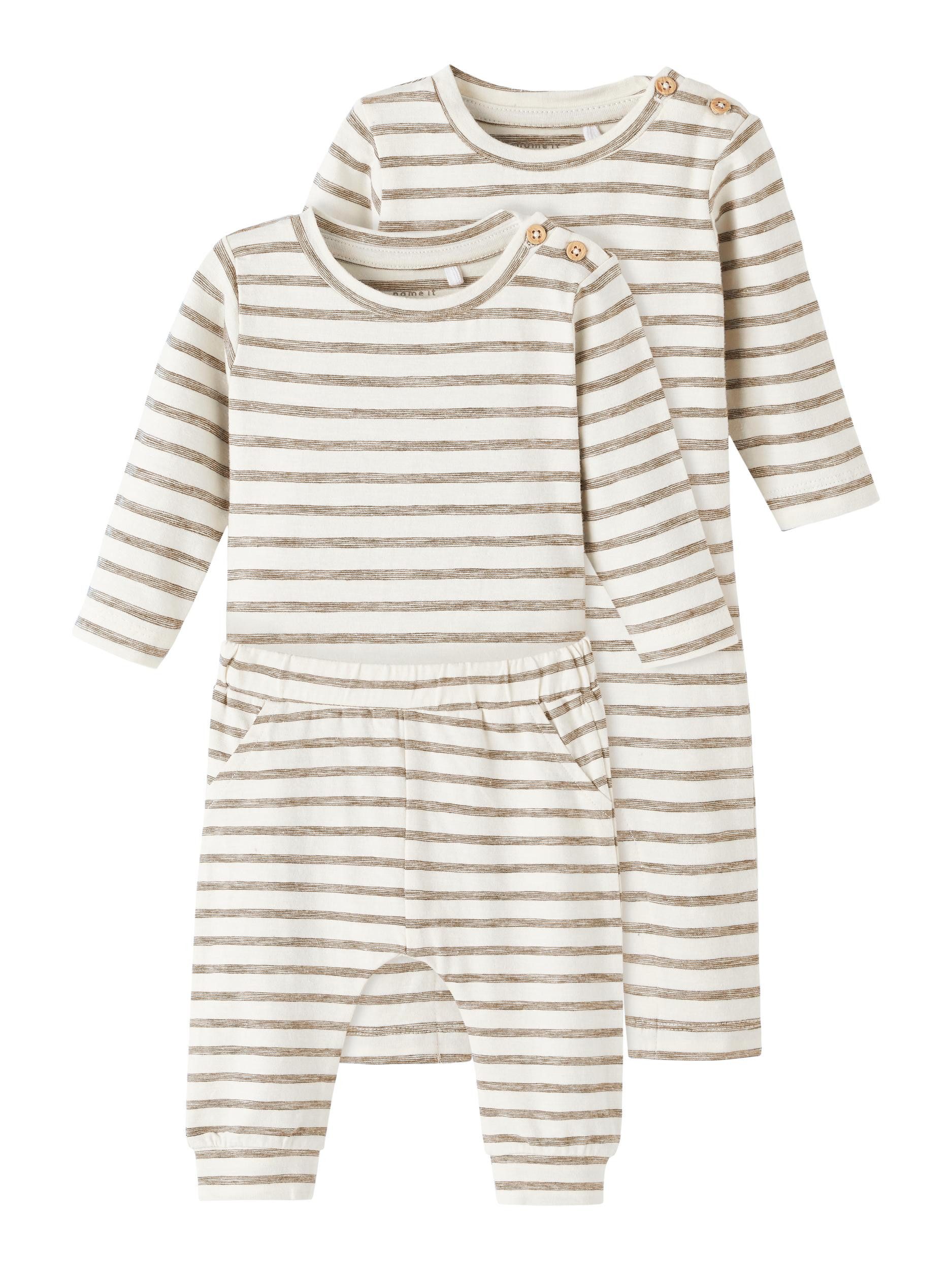 Strampler Baby Geschenkset Body, Einteiler, Shirt und Hose Tigers Eye-80
