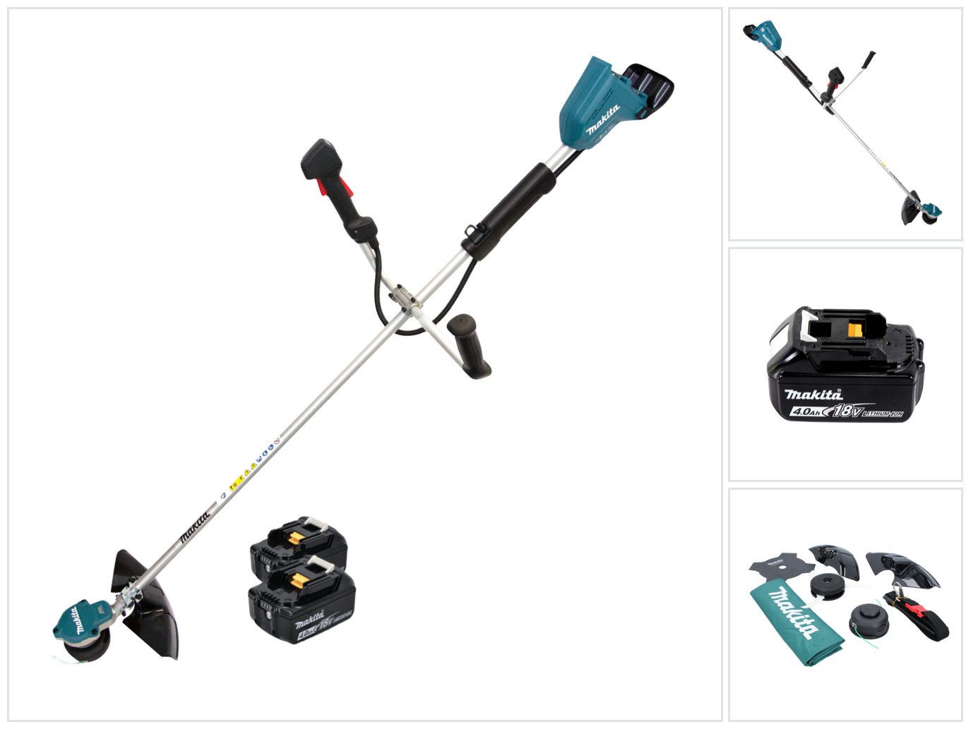 Makita Akku-Rasentrimmer DUR 368 AM Akku Freischneider 36 V (2 x 18 V) Zweihandgriff