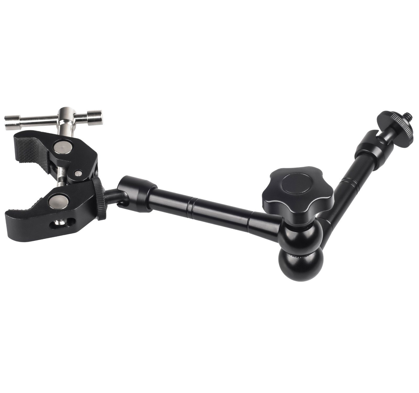 ayex Magic Arm Gelenkarm 11 Zoll + Universalklemme mit 1/4" Gewinde Videokamera