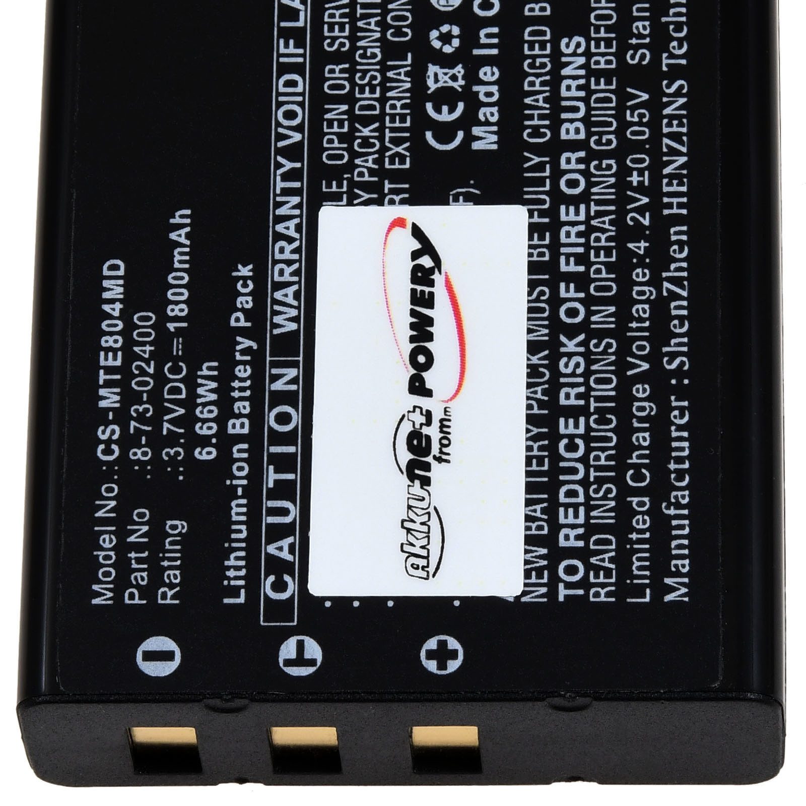 Powery Akku für Otometrics Typ 1770-9672 Akku 1800 mAh (3.7 V)
