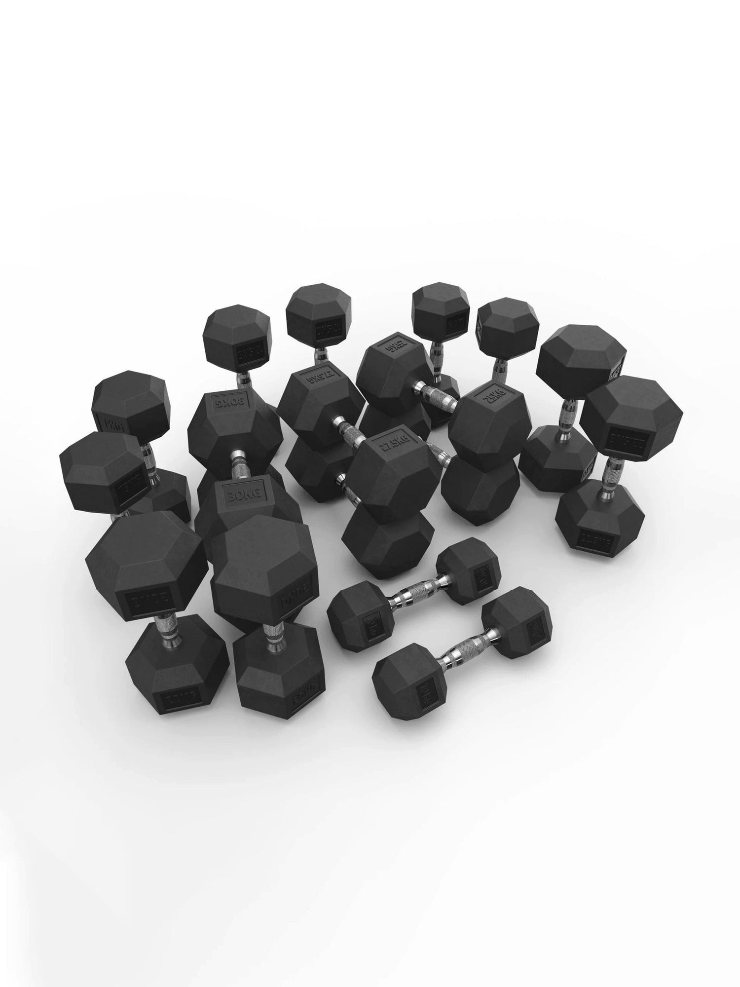 ATLETICA Hantel-Set Hexagon Hantel Set, 10 kg - 30 kg ∣ Professioneller PVC Bezug