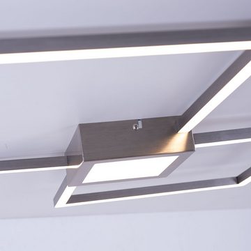 TRIO Leuchten LED Deckenleuchte, LED-Leuchtmittel fest verbaut, Warmweiß, LED Design Decken Lampe Wohn Ess Zimmer Beleuchtung Switch Dimmer