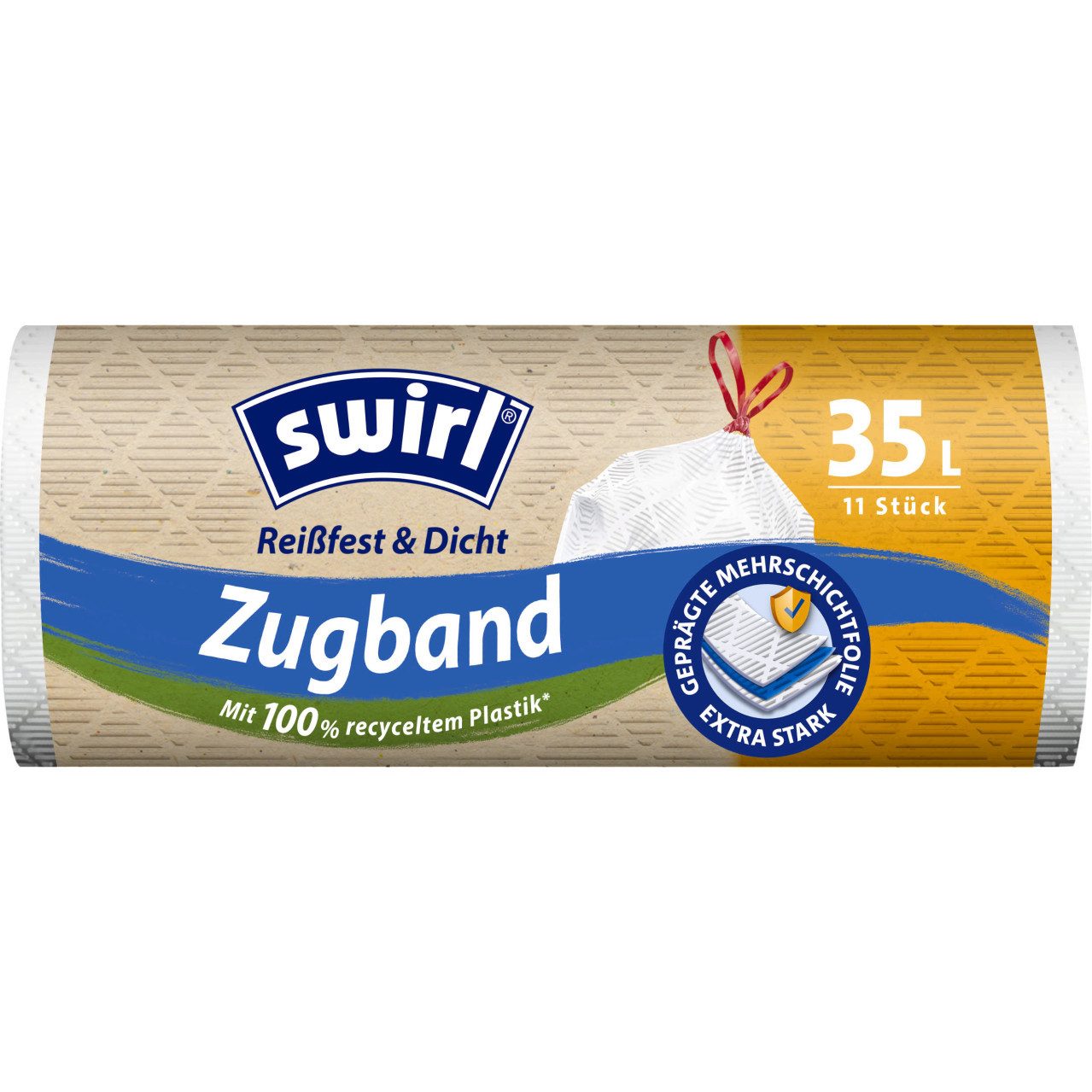 Swirl Müllsackständer Swirl Zugband-Müllbeutel 35 l aus recyceltem