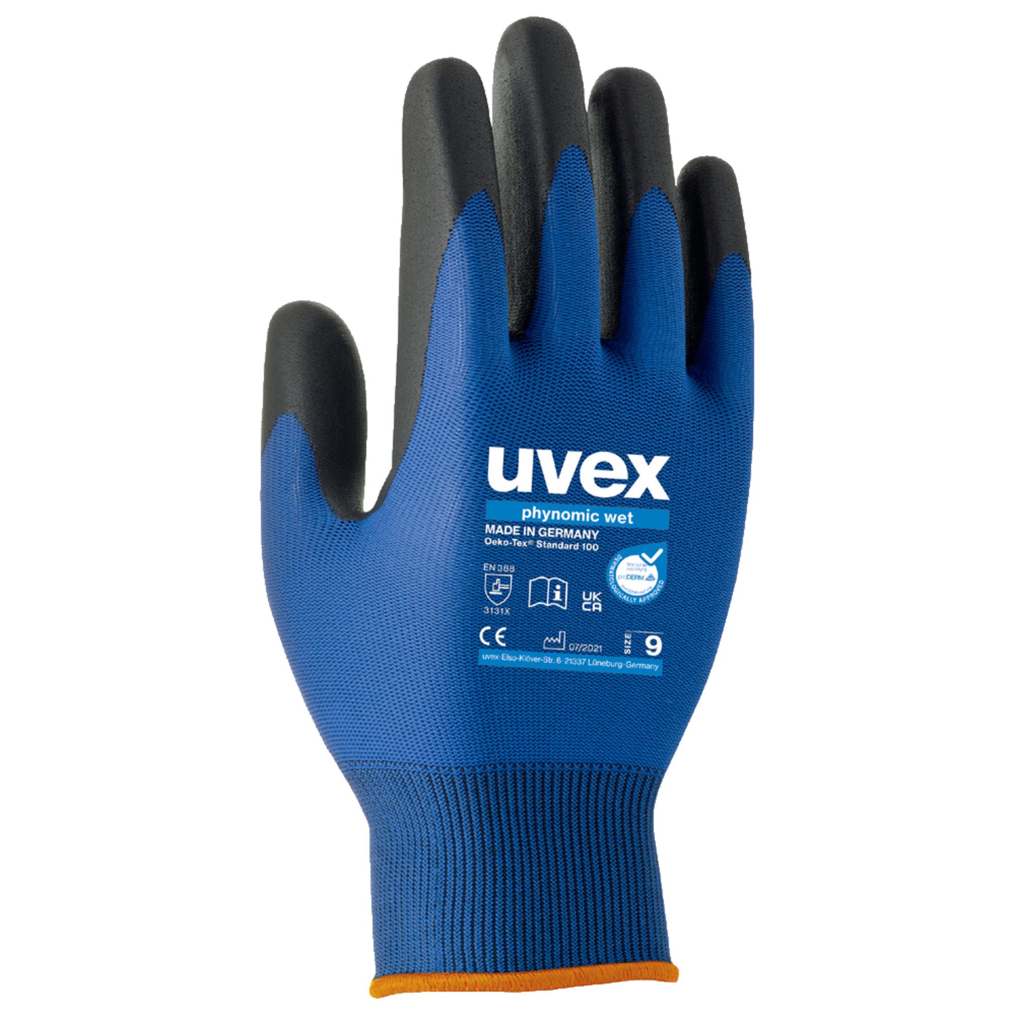 Uvex Nitril-Handschuhe Arbeitshandschuh phynomic wet 6006010 Gr. 10 1 Paar.