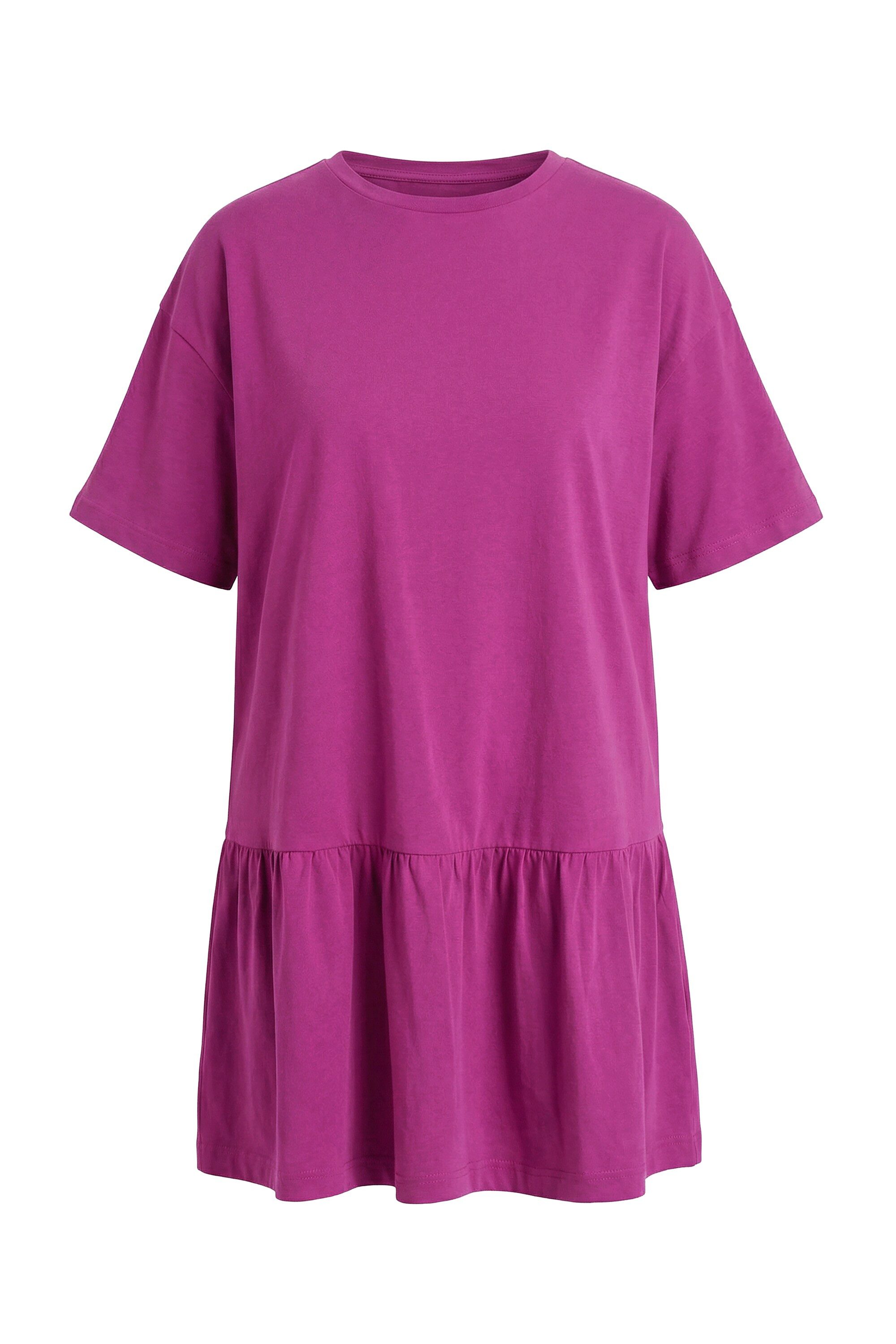 Studio Untold Midikleid Jerseykleid A-Linie Saumvolant Halbarm
