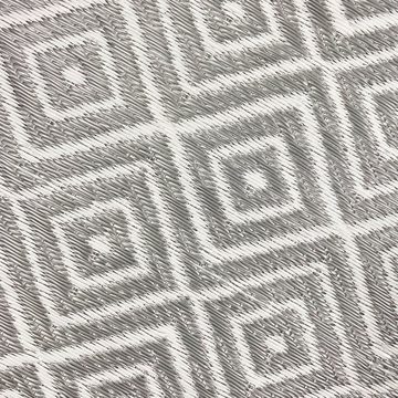 Outdoorteppich Outdoor-Teppich mit Rautenmuster in grau, Teppich-Traum, rechteckig