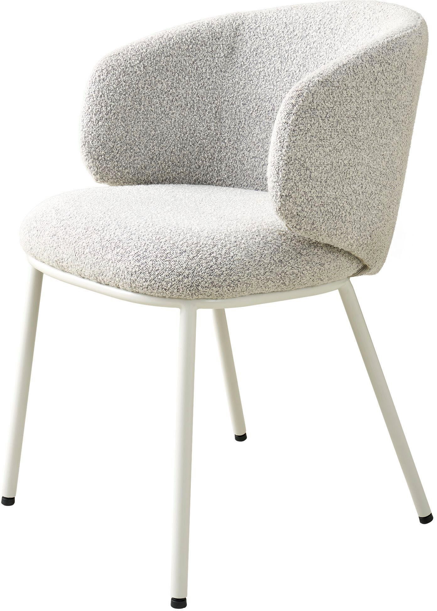 SCHÖNER WOHNEN-Kollektion Esszimmerstuhl SUNJA (1 St), Bezug Bouclé, Untergestell Metall pulverbeschichtet