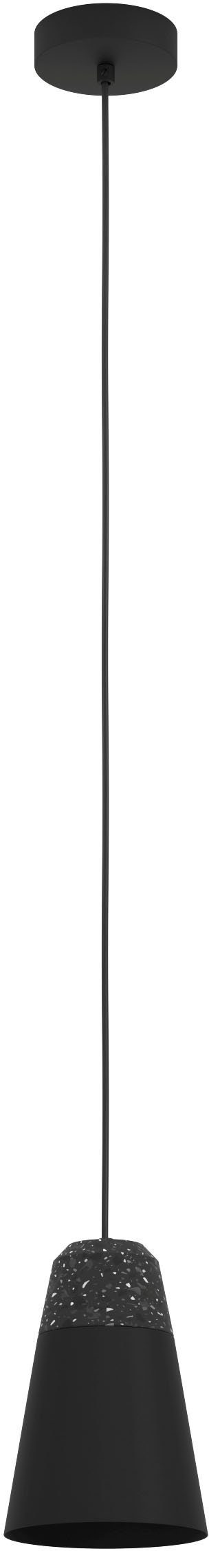 EGLO Hängeleuchte CANTERRAS, Leuchtmittel wechselbar, ohne Leuchtmittel, Hängeleuchte in schwarz aus Stahl - exkl. E27 - 40W | Pendelleuchten