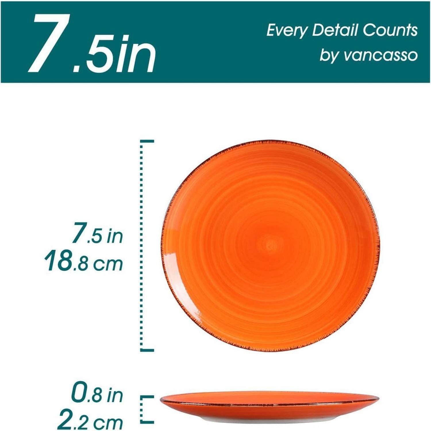 LuxusKollektion Dessertteller Kuchenteller Steinzeug BONITA 6-teiliges Flachteller Ø18,8cm