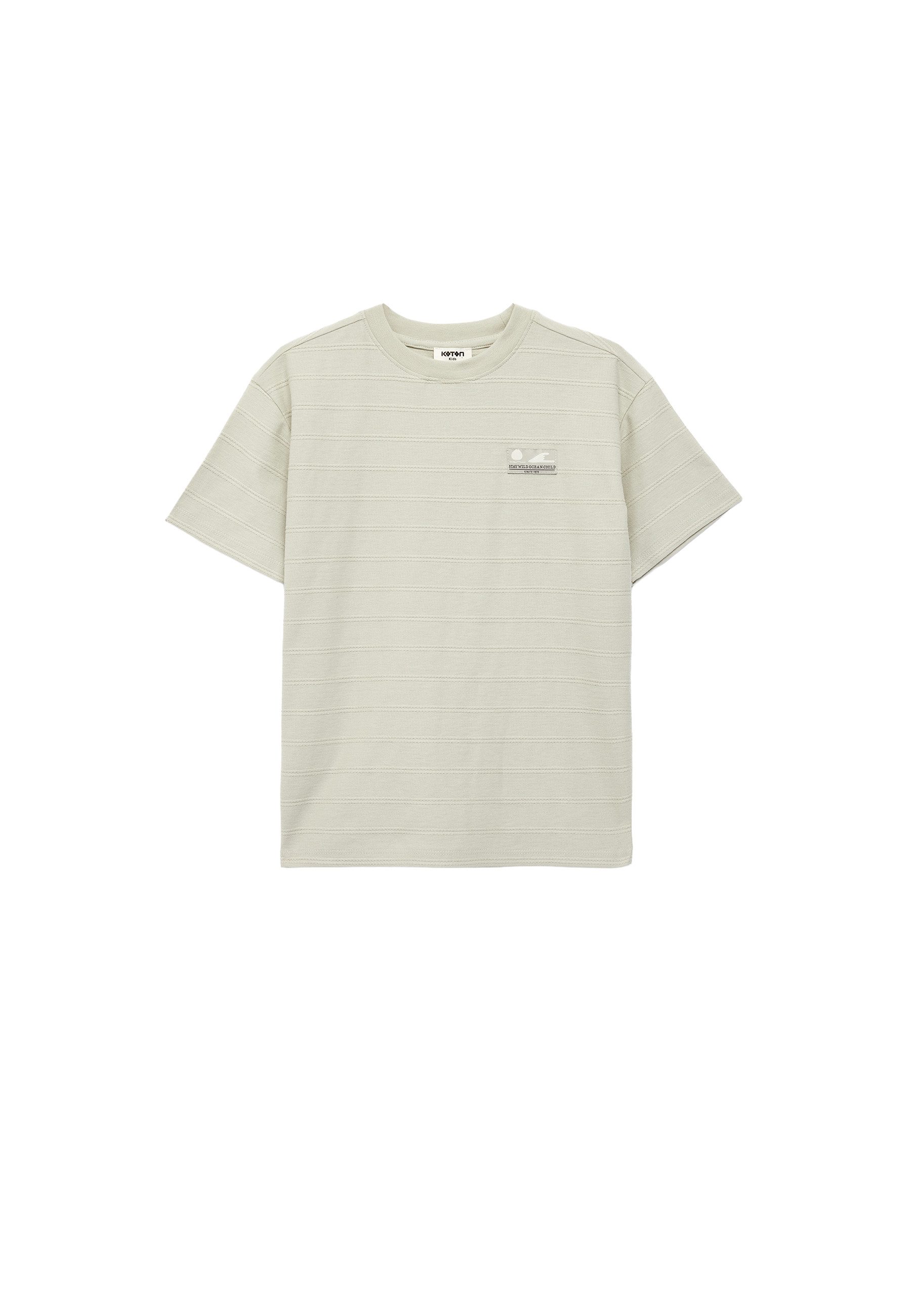 Koton T-Shirt Koton Baumwoll-T-Shirt Oversize Streifen