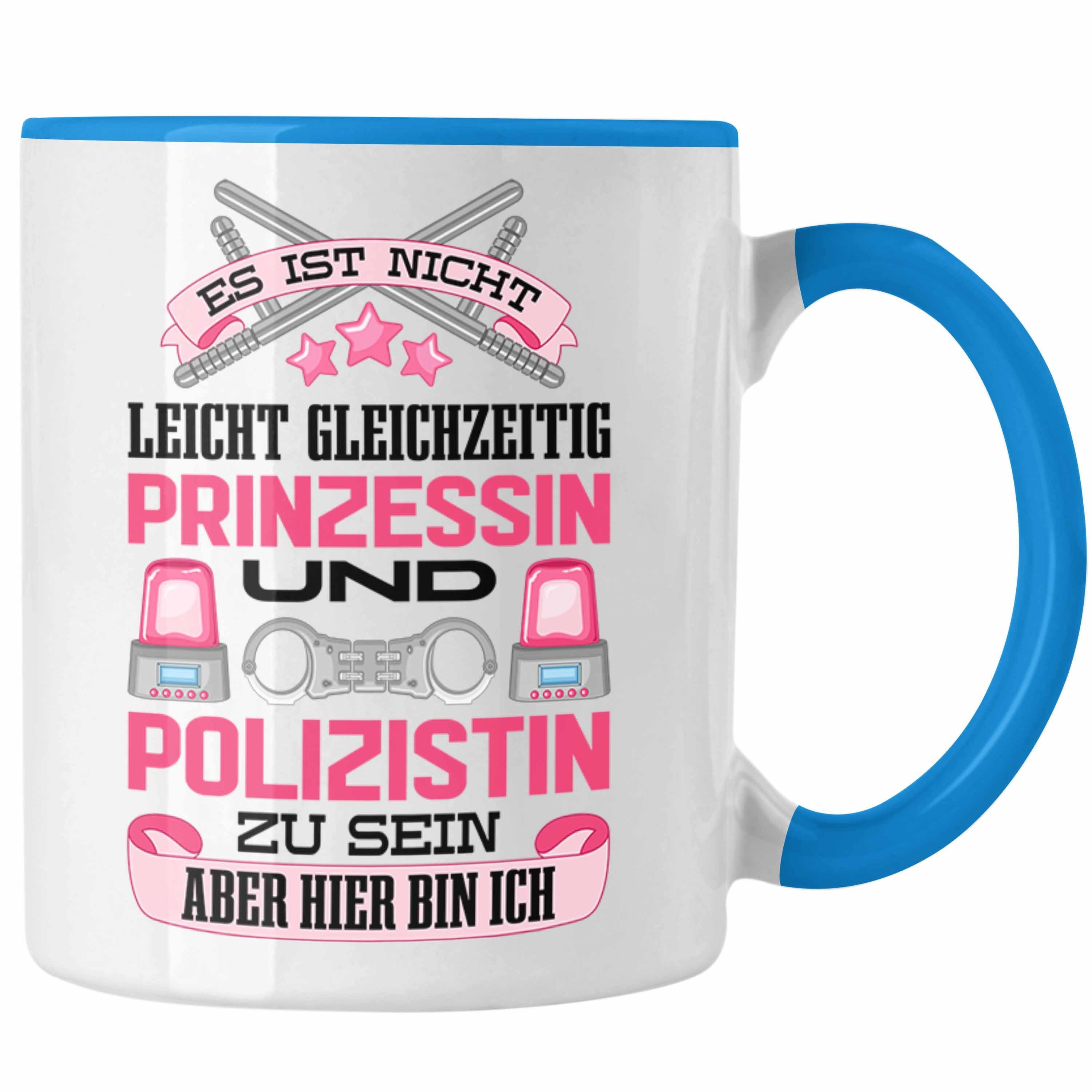 Trendation Tasse Trendation - Polizistin Geschenk Tasse mit Spruch Geschenke Polizei Frauen Lustig Blaulichtmilieu