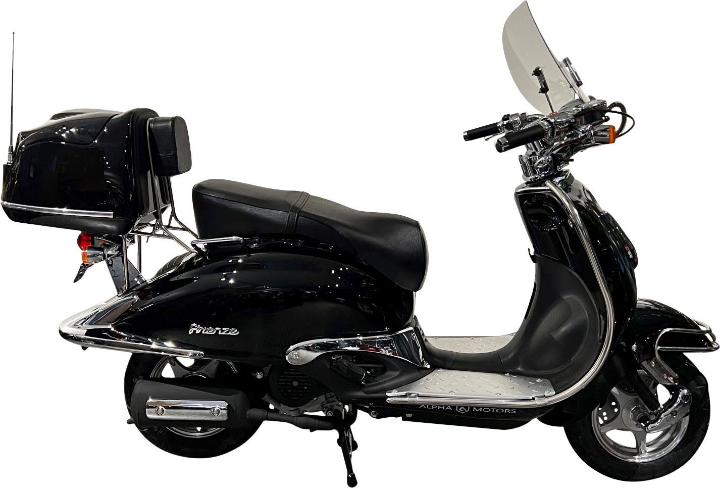 Alpha Motors 5 Motorroller Euro ccm, 50 45 km/h, schwarz schwarz | Firenze Limited