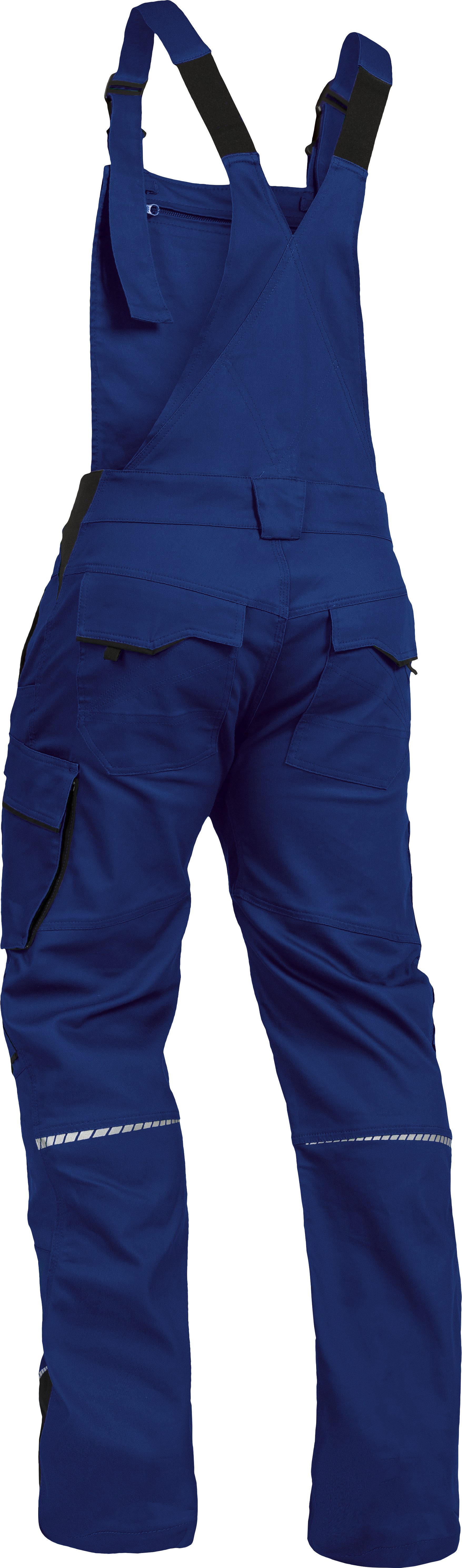 Leibwächter Arbeitslatzhose Herren Flex-Line Latzhose (Arbeitshose mit Keil im Schritt) mit Reflektoren – Bild 2 von 5