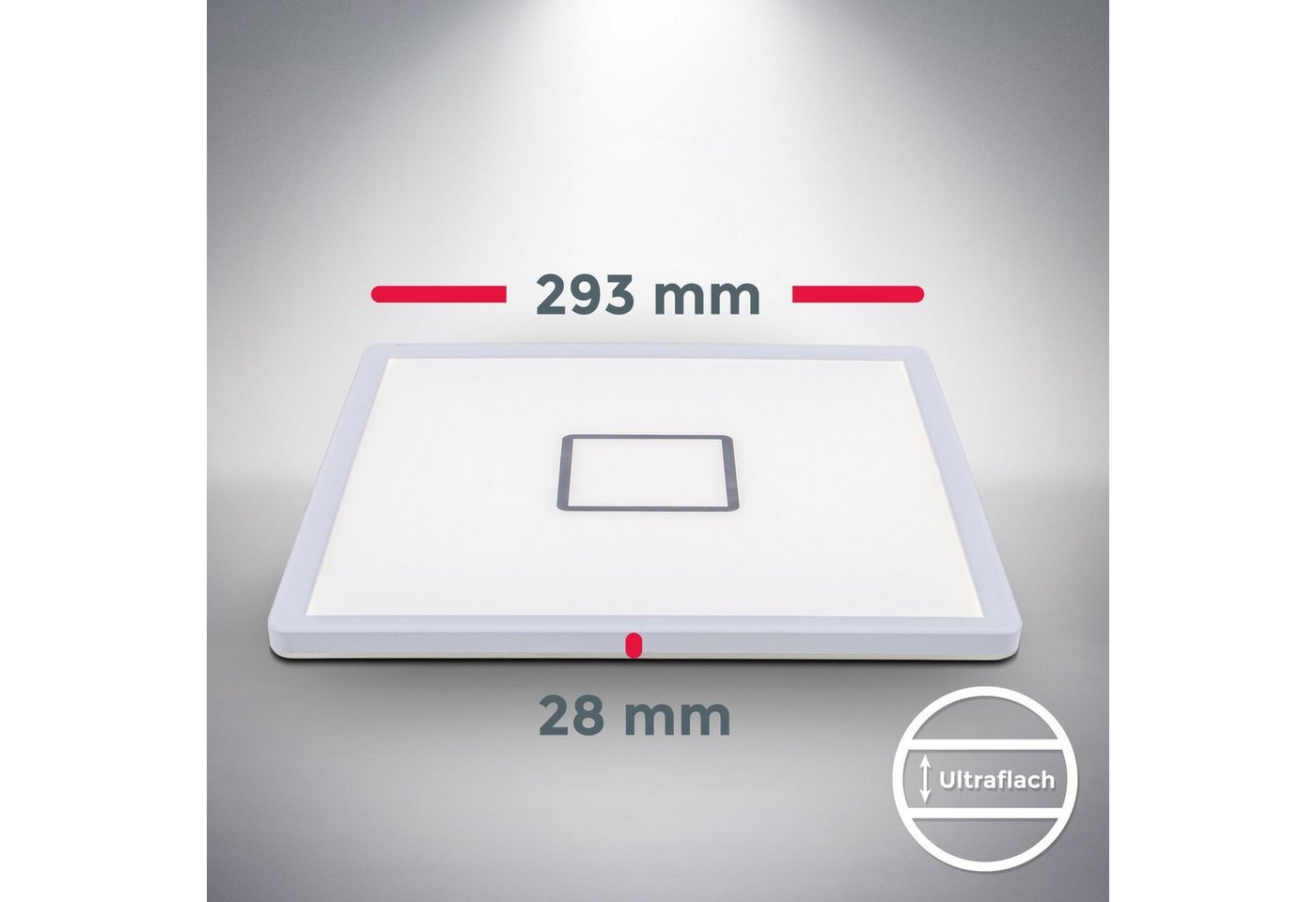 B.K.Licht LED Deckenleuchte, LED Deckenlampe ultraflach Wohnzimmer Panel Flur Slim inkl. 18W 2400lm-kaufen