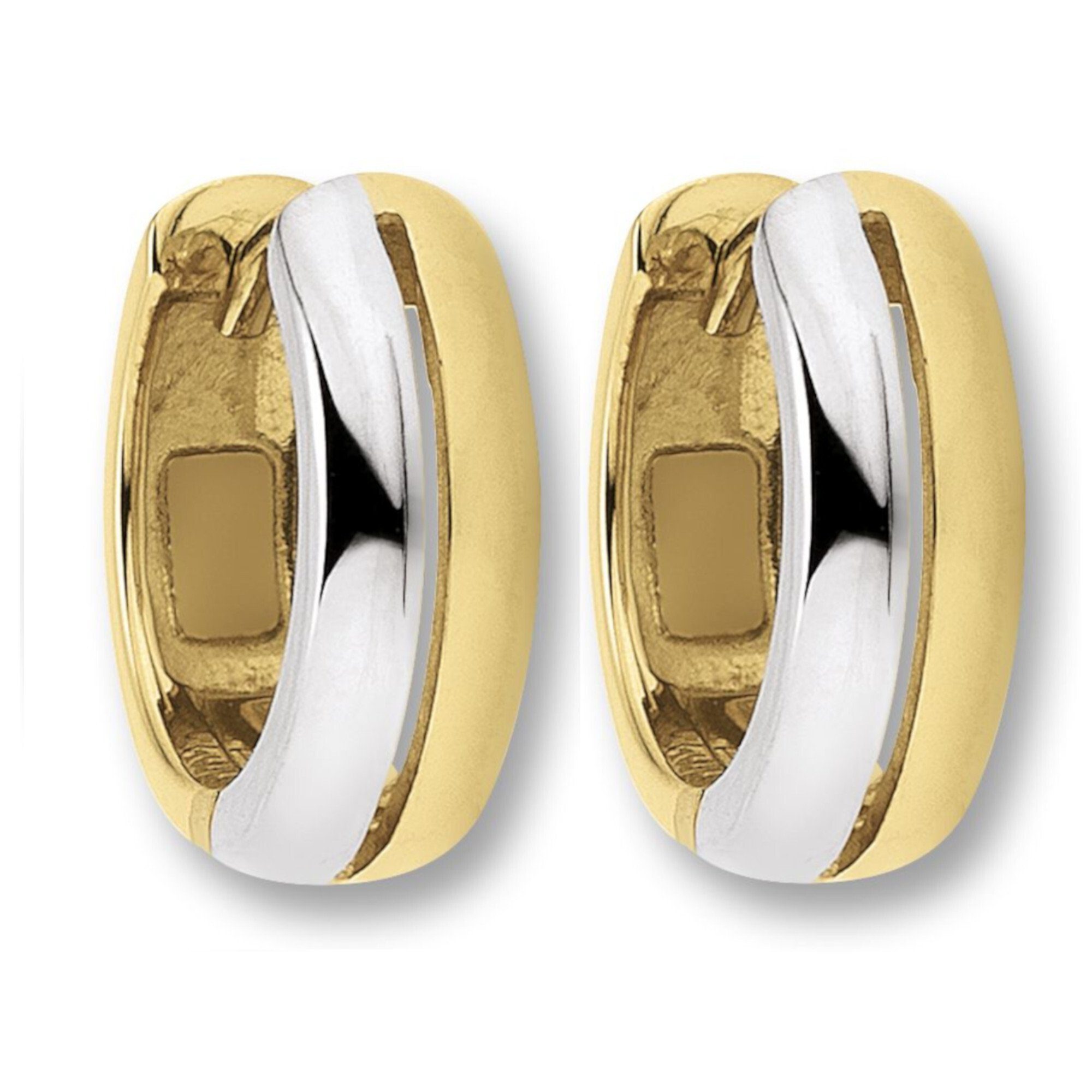 Valentinstagsgeschenk ONE ELEMENT Paar Creolen Ohrringe Creolen aus 333 Gelbgold, Harmonisch gestaltet – ruhiges Design mit feinem Ausdruck, goldfarbe