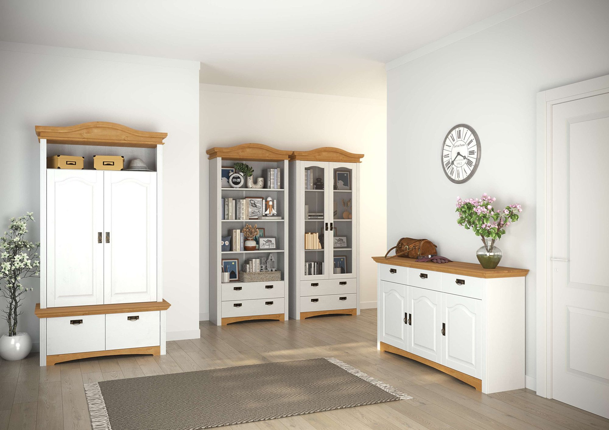 Home affaire Regal Konrad, Standregal, Bücherregal, Stauraum, aus massiver günstig online kaufen