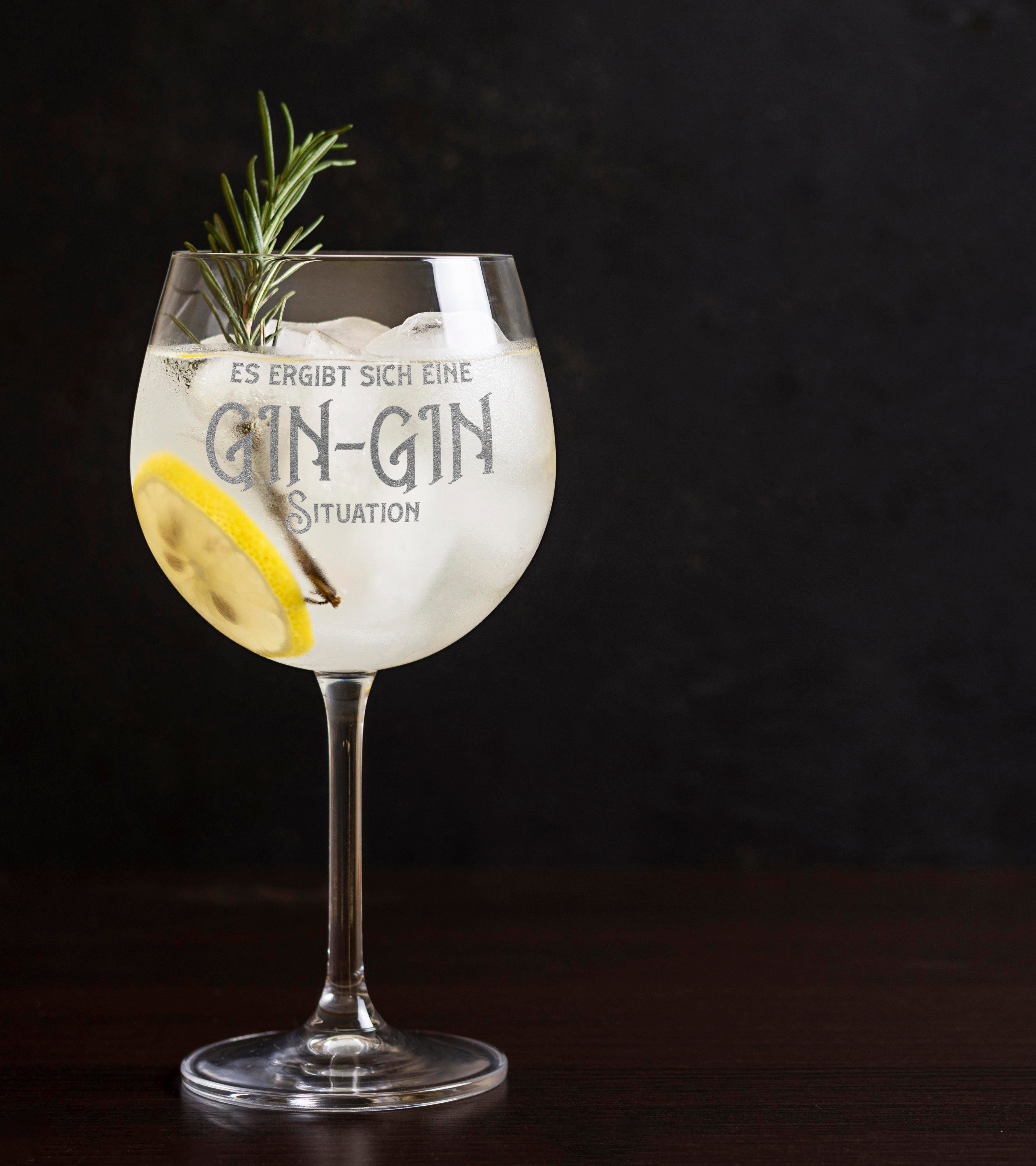 Lasernauten Cocktailglas Gin Glas mit Gravur 630 ml Cocktailglas Ginglas Gin Gläser mit Spruch