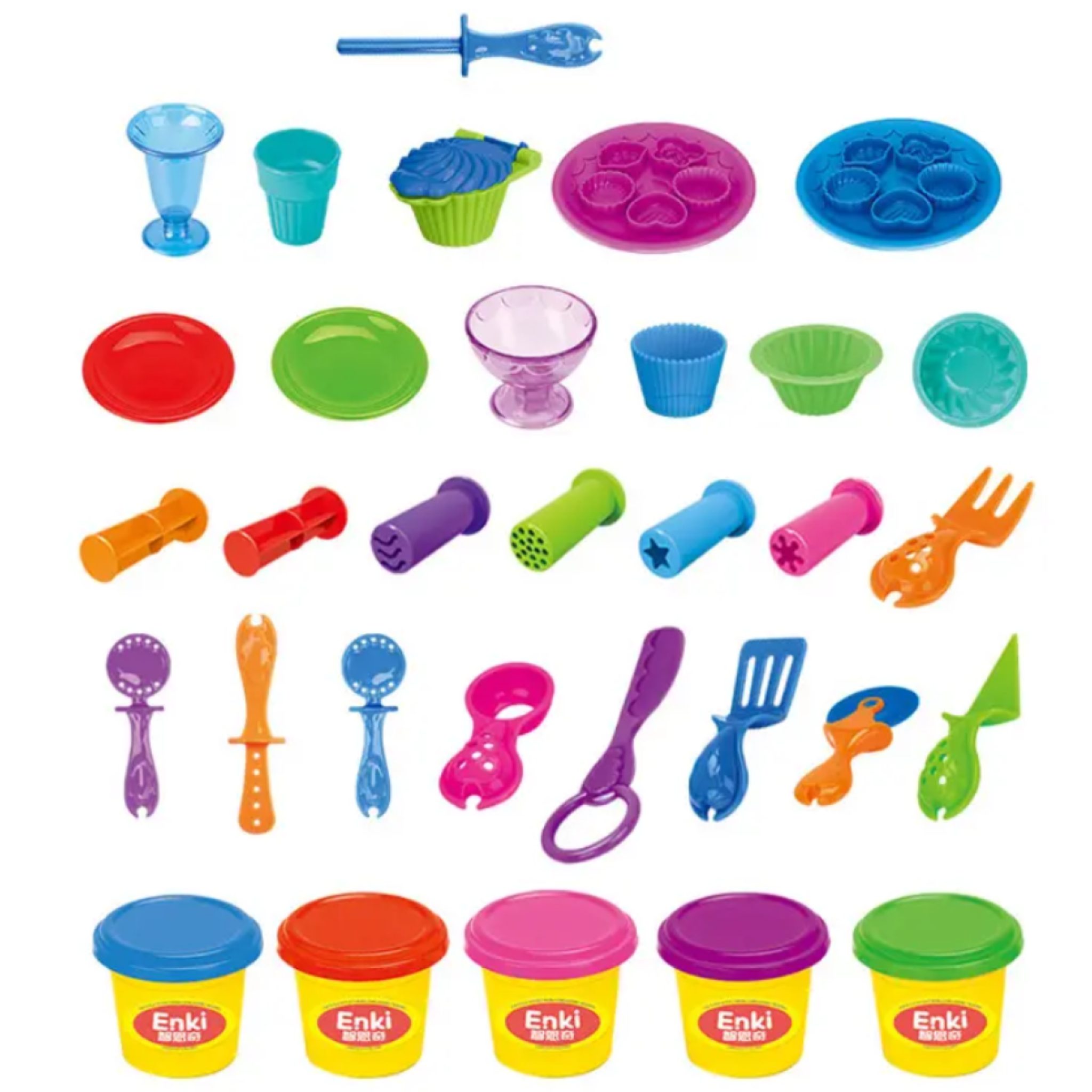 Realb2b Knete 2-in-1 Spielset Süßwarenladen & Küche – 52-teiliges Kinder-Set (Interaktives Kaufladen- und Küchenset für Kinder ab 3 Jahren, 52-tlg., 52-teiliges 2-in-1 Spielset für kreativen Rollenspielspaß), 2-in-1 Spielset – wandelbar von Süßwarenladen zur Mini-Küche