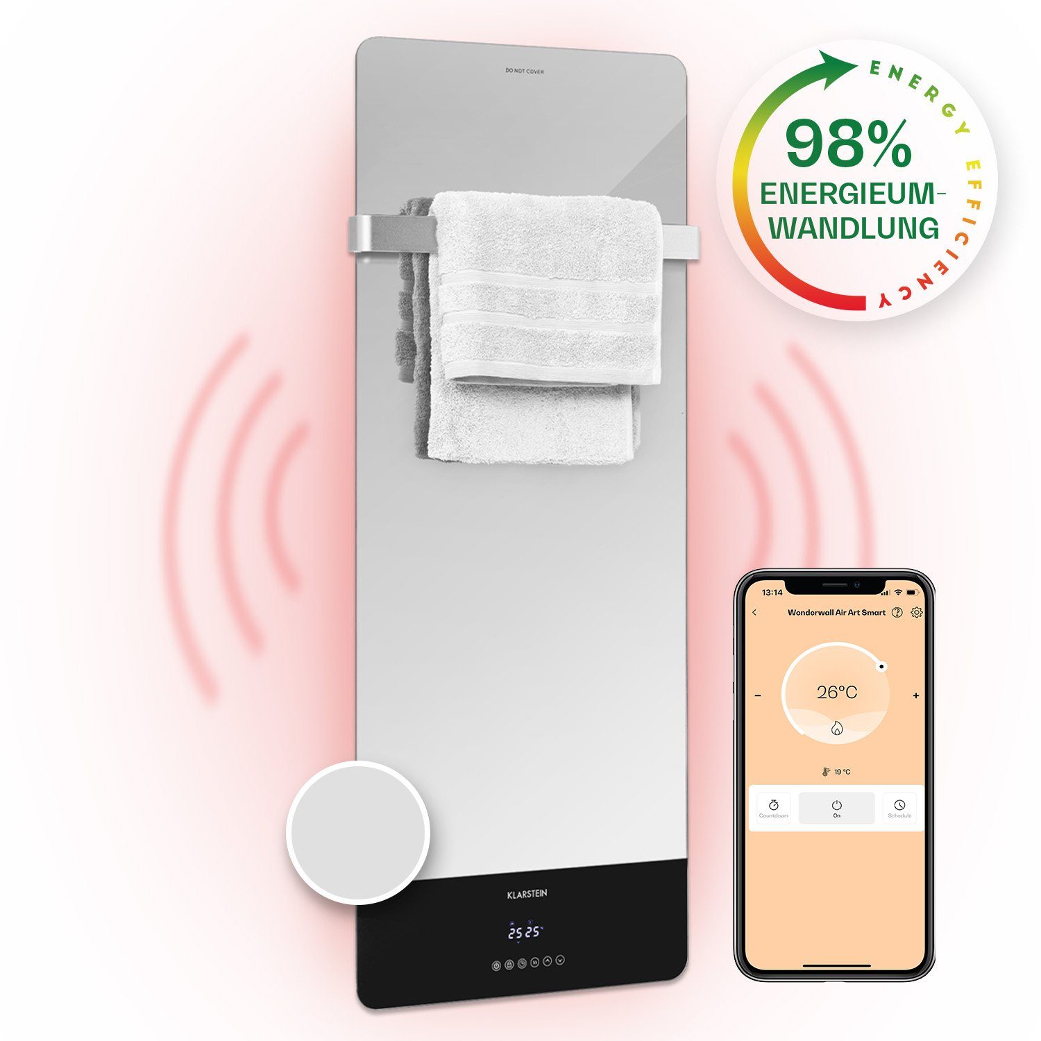 Klarstein Heizkörper Hot Spot Crystal Reflect günstig online kaufen
