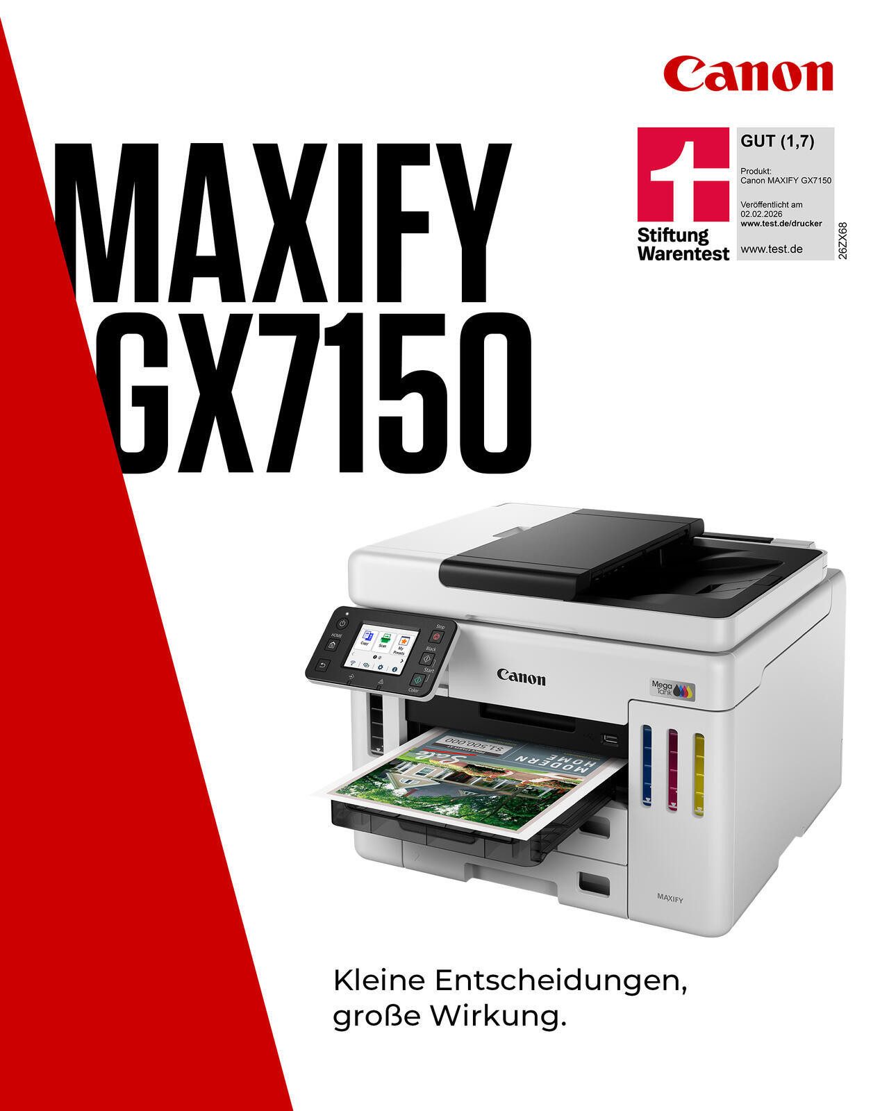 Canon Canon MAXIFY GX7150 Multi Multifunktionsdrucker, (Duplex-Druck, Duplex-Scan, Duplex- Einzug)