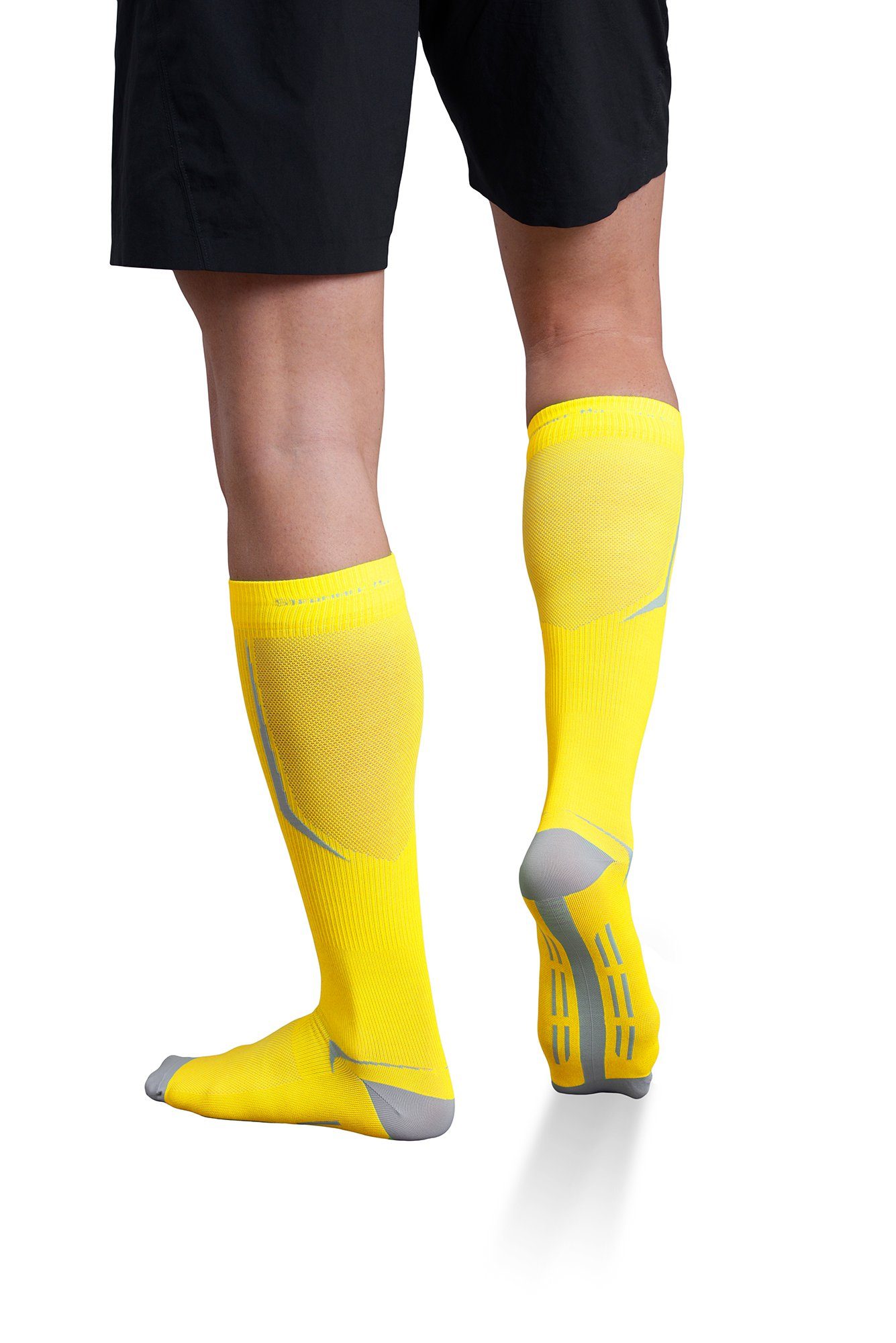 Compression antibakteriell Kompressionsstrümpfe Performance Socks atmungsaktiv, Strammer Max Performance® Gelb