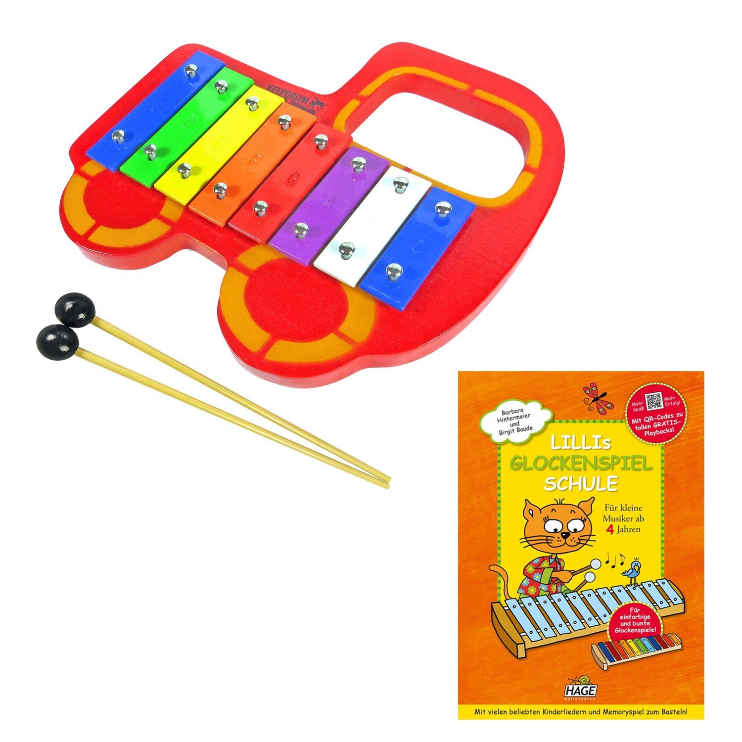 keepdrum Glockenspiel Auto mit Lillis Schule