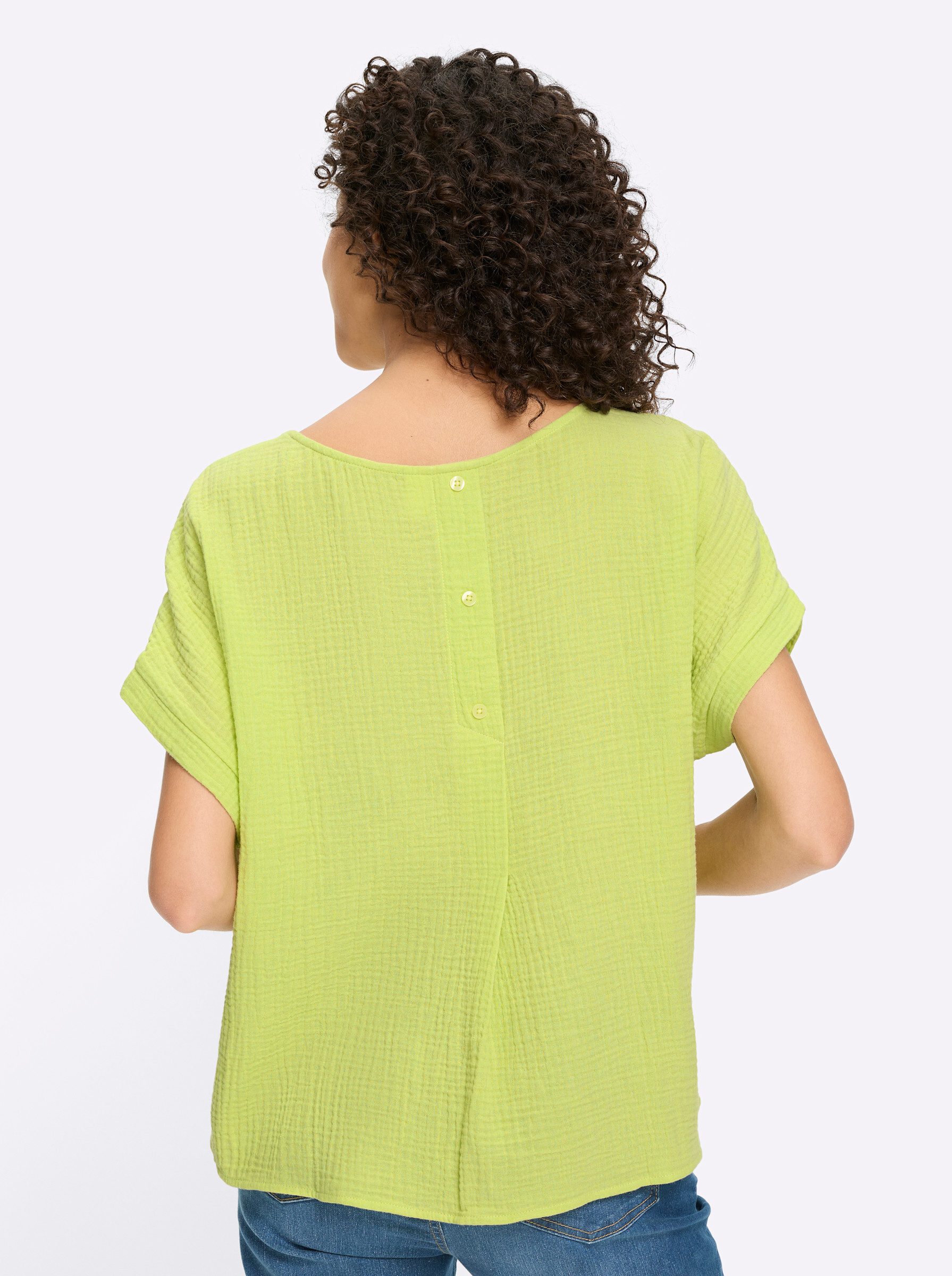 heine Klassische Bluse Bluse Kurzarm