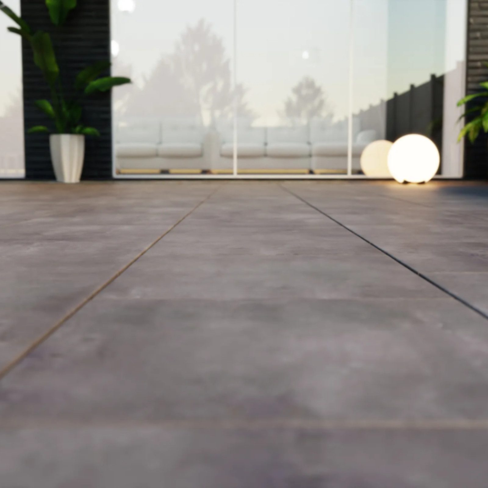 HORI Terrassenplatte HORI Terrassenplatten Feinsteinzeug Steinoptik, Boden für Outdoor, Feinsteinzeug 60x60, Grau, Feinsteinzeug, Massiv, Rutschhemmend