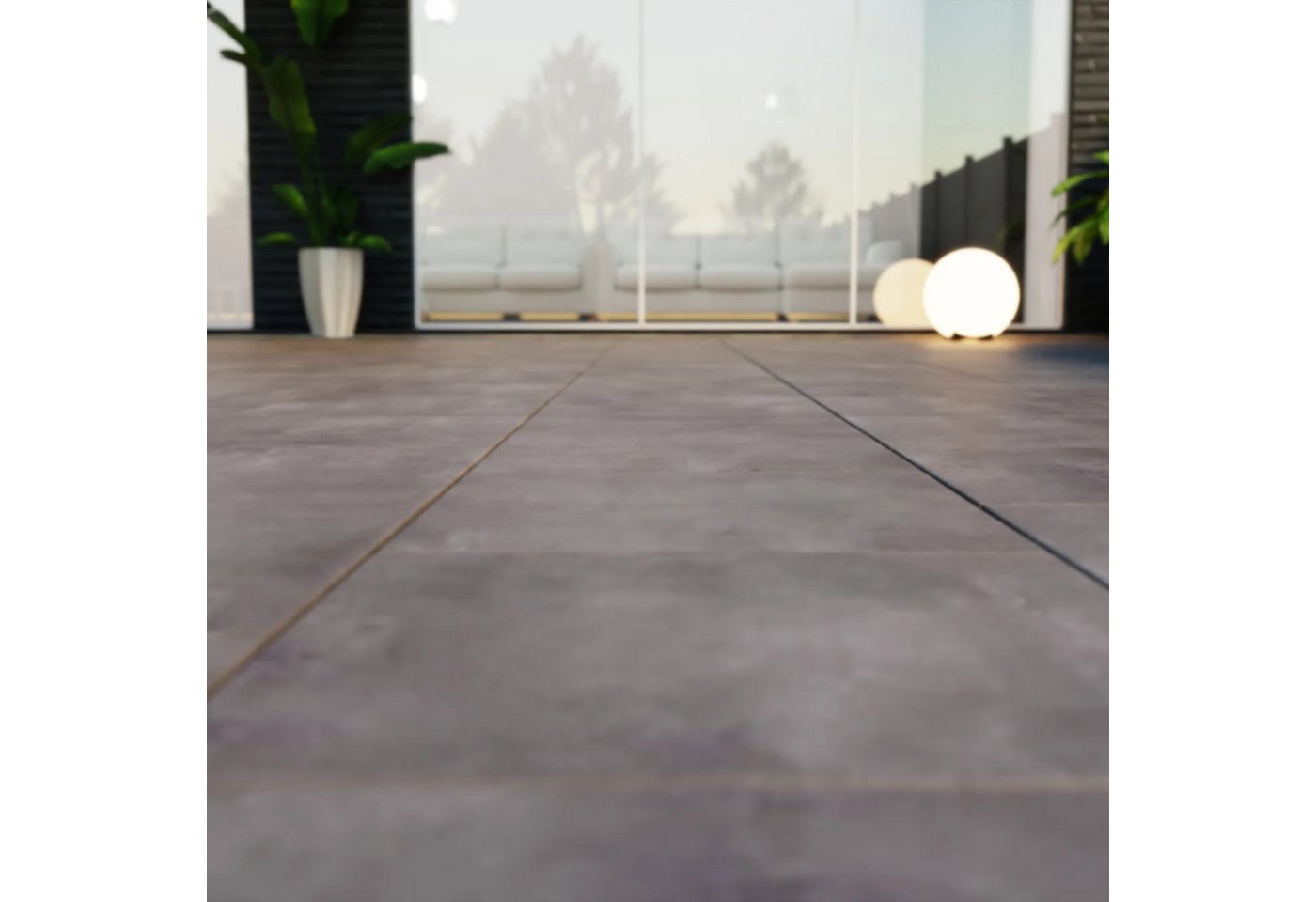 Thumbnail - HORI Terrassenplatte HORI Terrassenplatten Feinsteinzeug Steinoptik, Boden für Outdoor, Feinsteinzeug 60x60, Grau, Feins...
