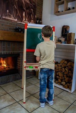 Coemo Tafel, (mit Zubehör), Kinder Standtafel Kreidetafel Staffelei