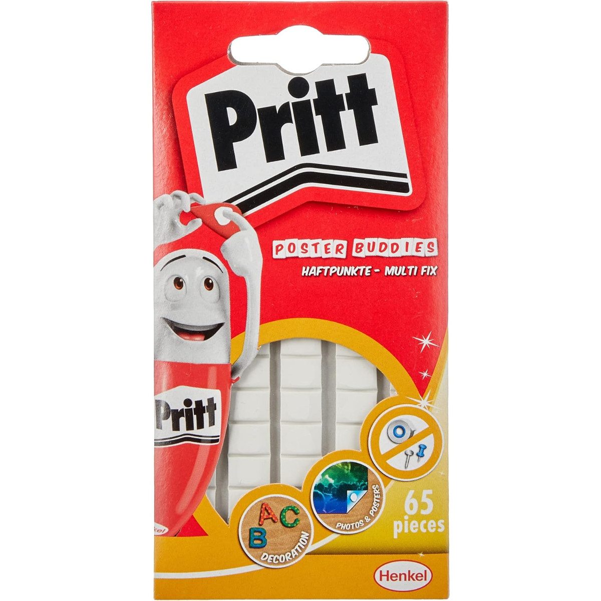 PRITT Klebstoff Multi Fix Haftpunkte 65 Stück für Poster und Dekoration