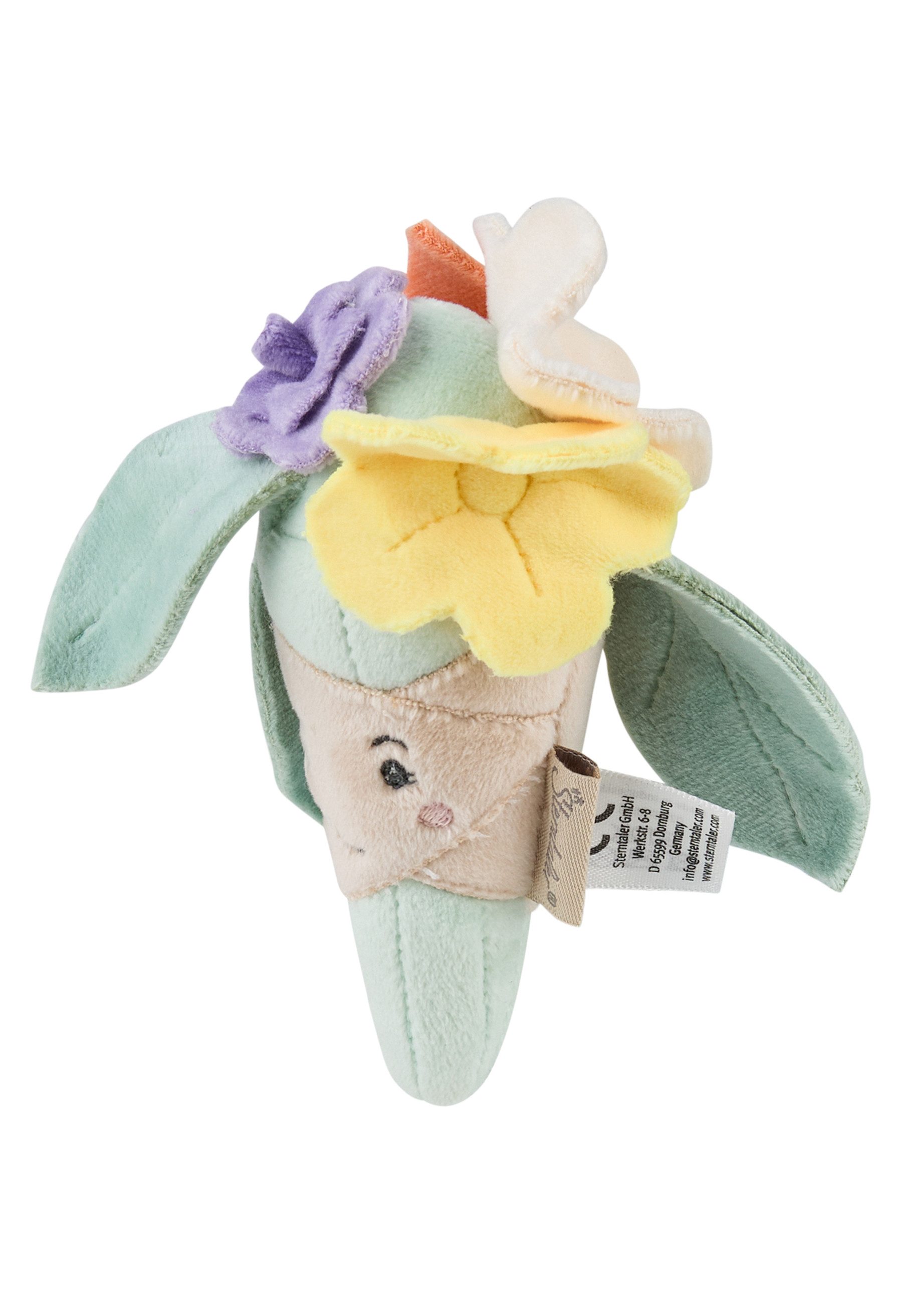Sterntaler® Kuscheltier Kuscheltier S Blumenstrauß (Einzelartikel, 1-St), kuschelige Stoffen, weich wattiert, süße Details, Zwitscherfunktion