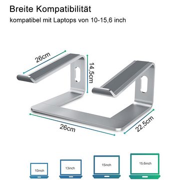 zggzerg Laptop-Ständer - Ergonomische Aluminium Schreibtisch Notebook-Ständer Laptop-Ständer