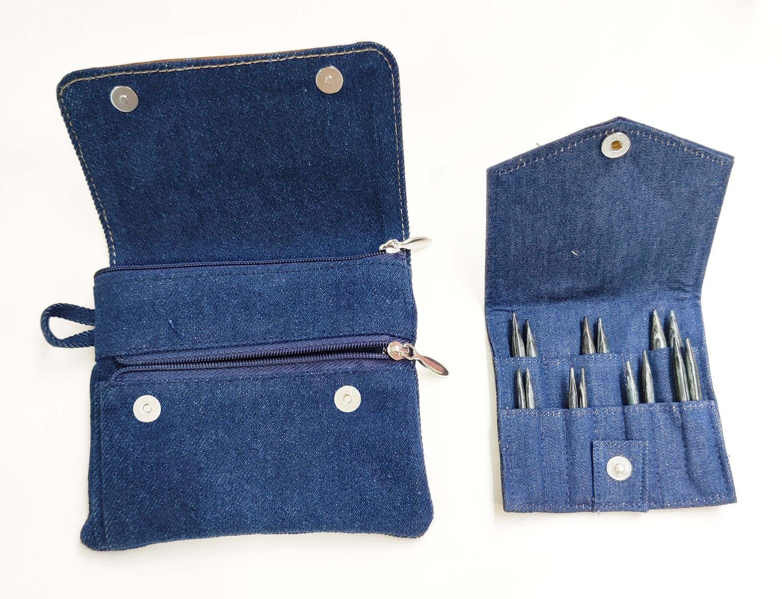 KnitPro Kreativset KnitPro Stricknadel Set Indigo mit kurzen 50mm-Nadelspitzen