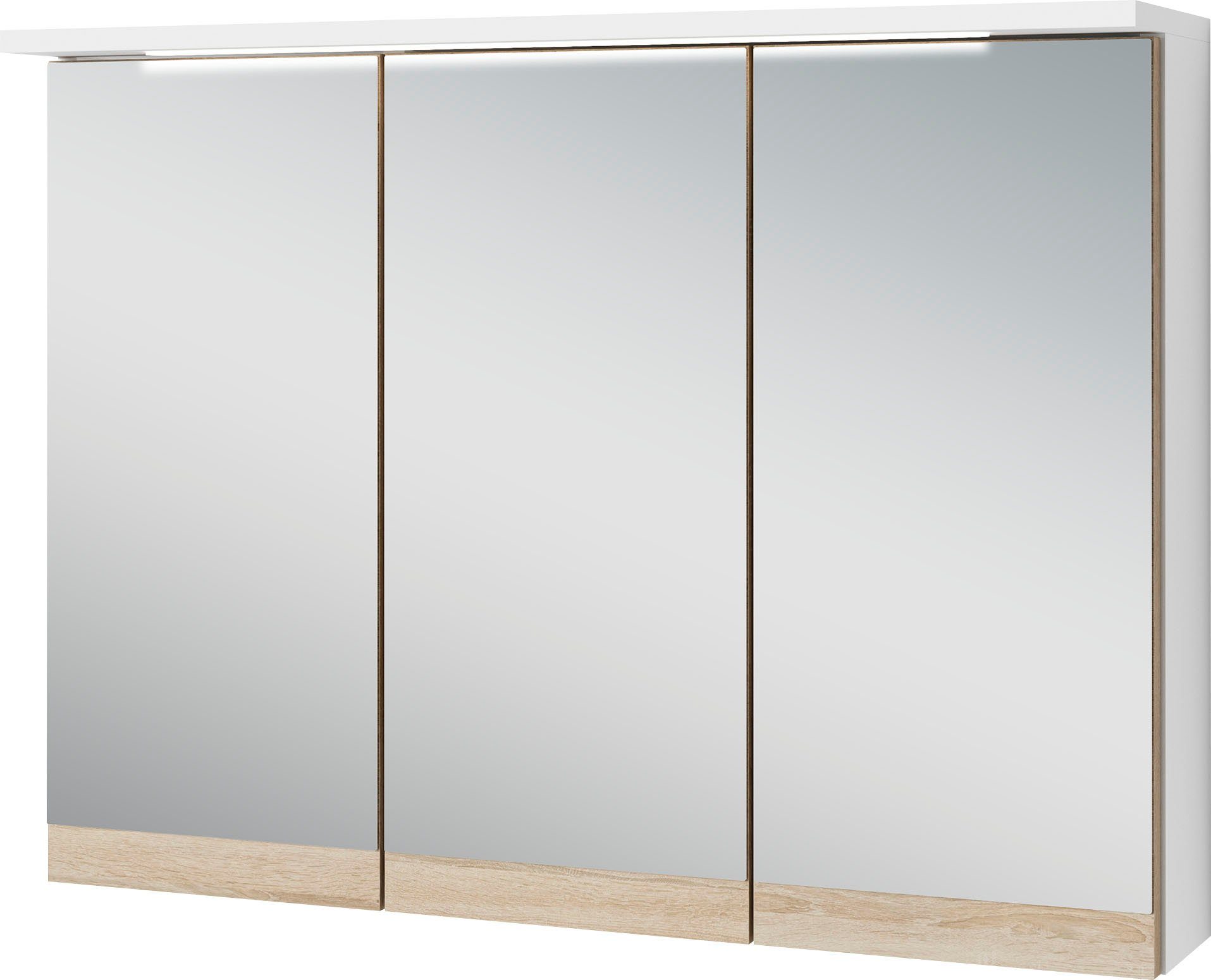 byLIVING Spiegelschrank Marino Breite 80 cm, mit soft close Türen,  inklusive LED Beleuchtung