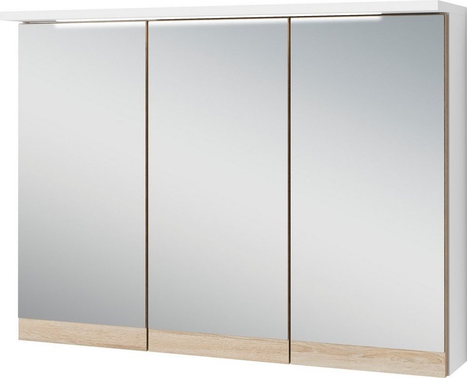 byLIVING Spiegelschrank Marino Breite 80 cm, mit soft close Türen,  inklusive LED Beleuchtung