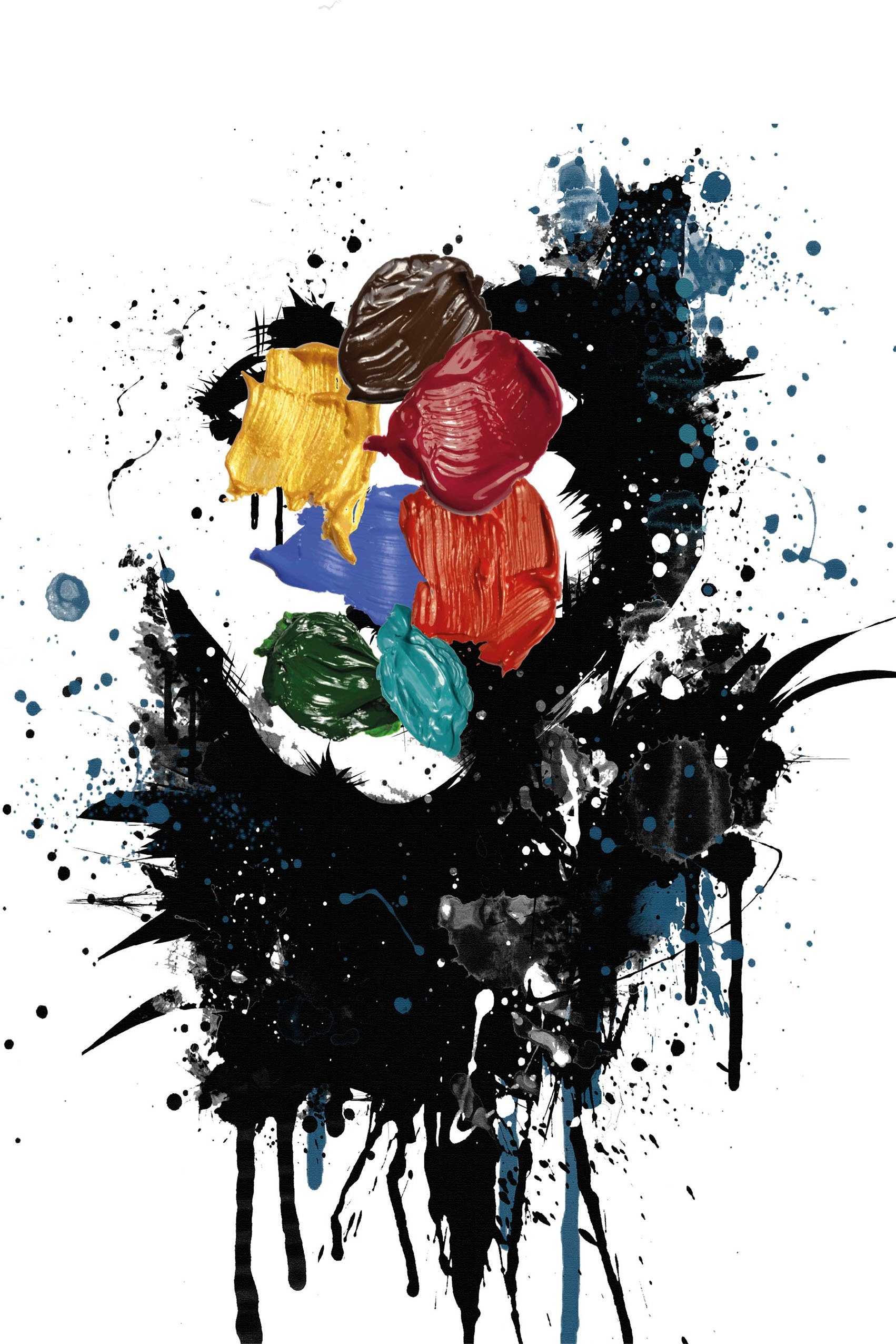 queence Leinwandbild Kunstwerk, Abstrakt, Abstrakte, Kunst, klassische Fantasie, Premium-Leinwandstoff, Handarbeit aus Deutschland