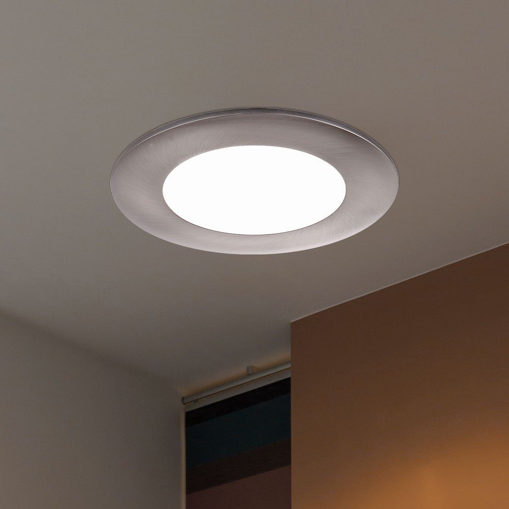 Einbaustrahler fest Globo LED-Leuchtmittel LED Deckenstrahler nickel-matt Einbauspot Einbaustrahler, verbaut, Warmweiß, Einbaulampe LED