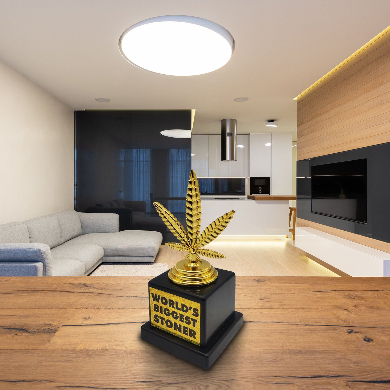 Mad Monkey Dekofigur Trophäe "Worlds Biggest Stoner", Trophäe- Mad Monkey