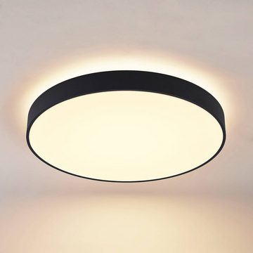 Arcchio LED Deckenleuchte Vanida, dimmbar, LED-Leuchtmittel fest verbaut, warmweiß, Modern, Aluminium, Acryl, Schwarz, weiß, 1 flammig, inkl.