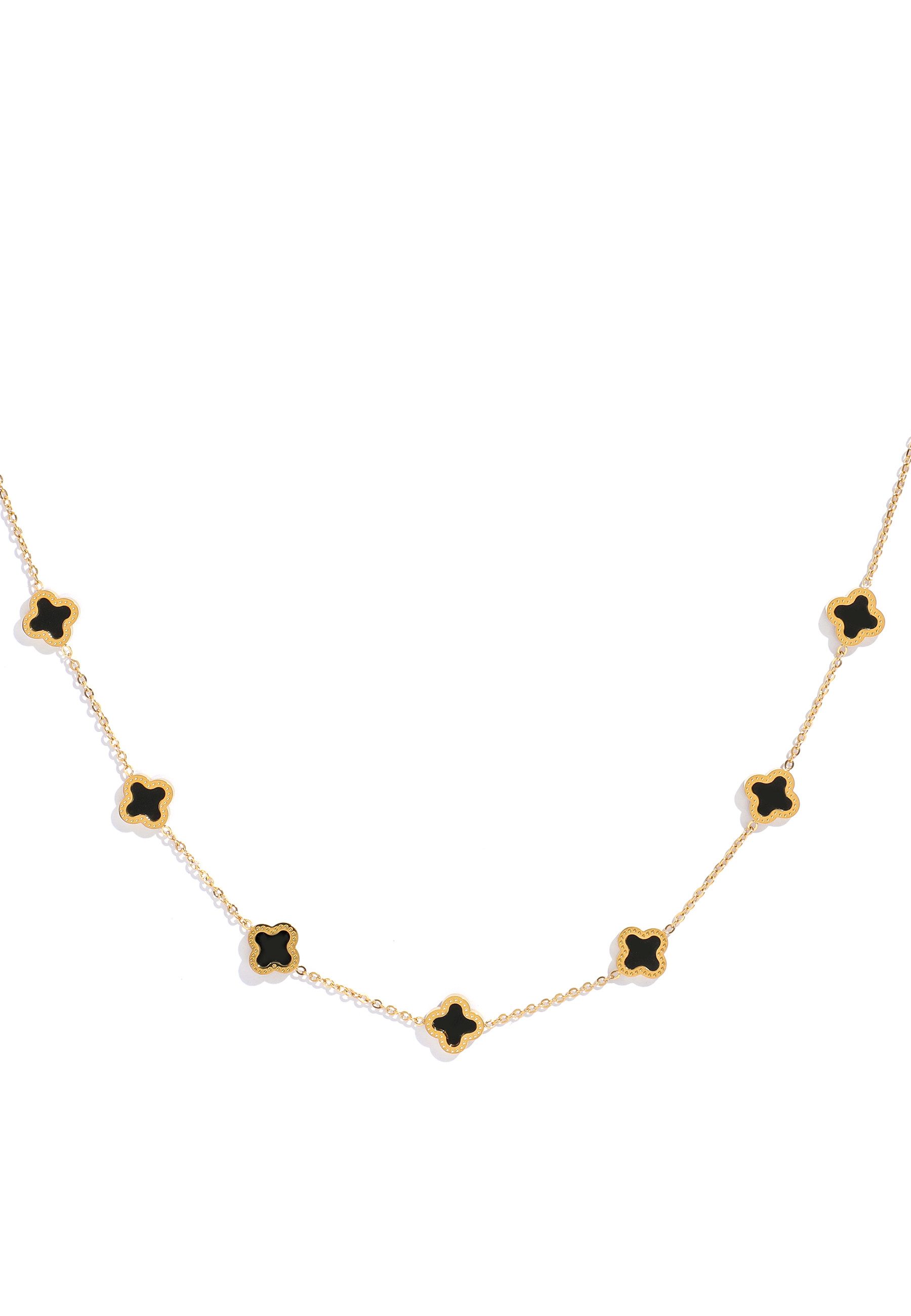 GOLDKLEIN Edelstahlkette Blume Schmuck Gold Halskette Anhänger, Angebot - Damen Herren mit Schmuckbox - Sale bis 31.10.2026 – Bild 3 von 3
