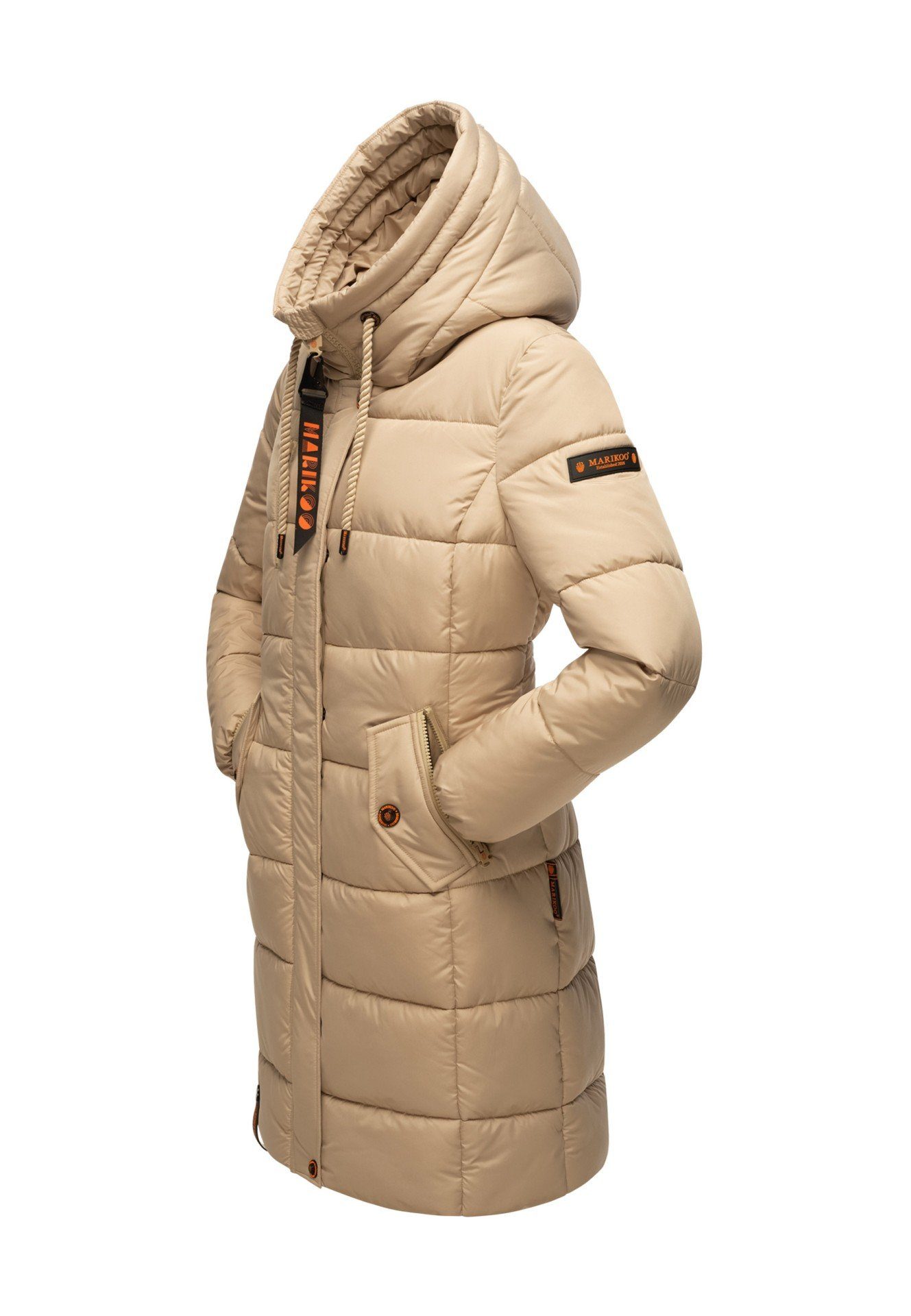 mit Kapuze einer Marikoo Yuikoo Beige großen Outdoorjacke