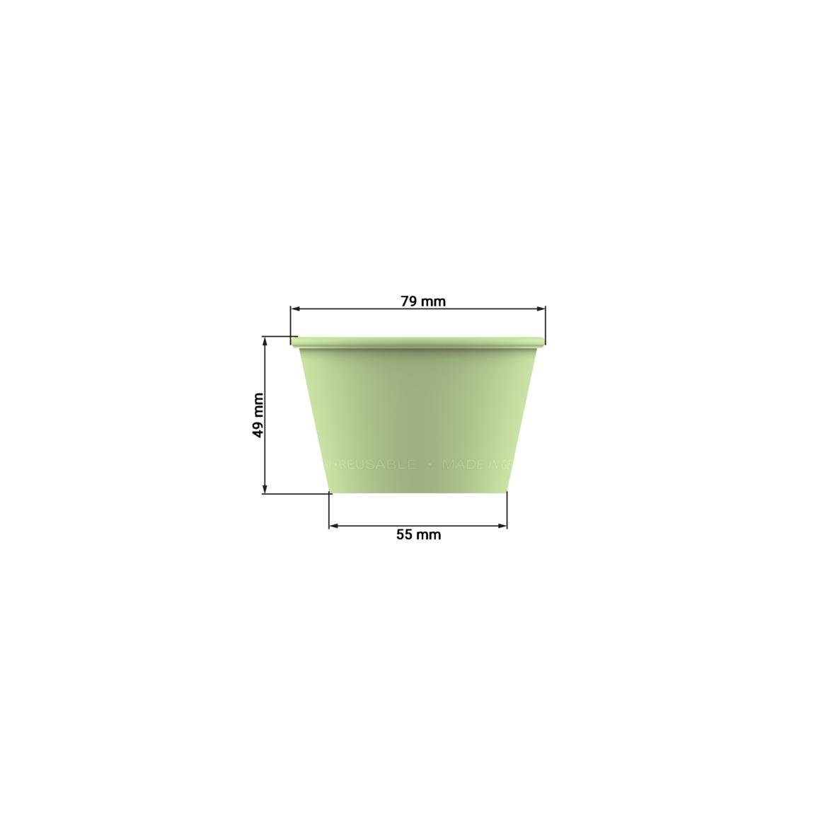 elasto Becher 100 ml Mehrwegbecher 100% recyclebar Dip-Becher Getränkbecher, Made in Germany, Heißgetränke, mit Deckelverschluss, Spülmaschinenfest
