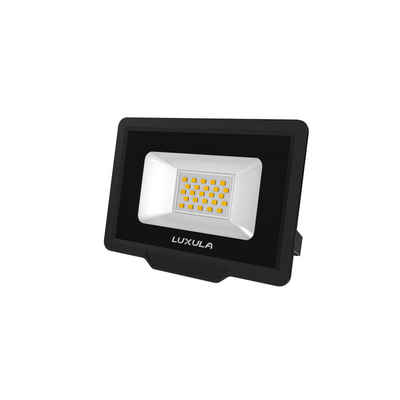 LUXULA LED Flutlichtstrahler LED-Fluter, 20 W, warm- & neutralweiß, 2000 lm, schwarz, IP65, TÜV, LED fest integriert, warmweiß, neutralweiß