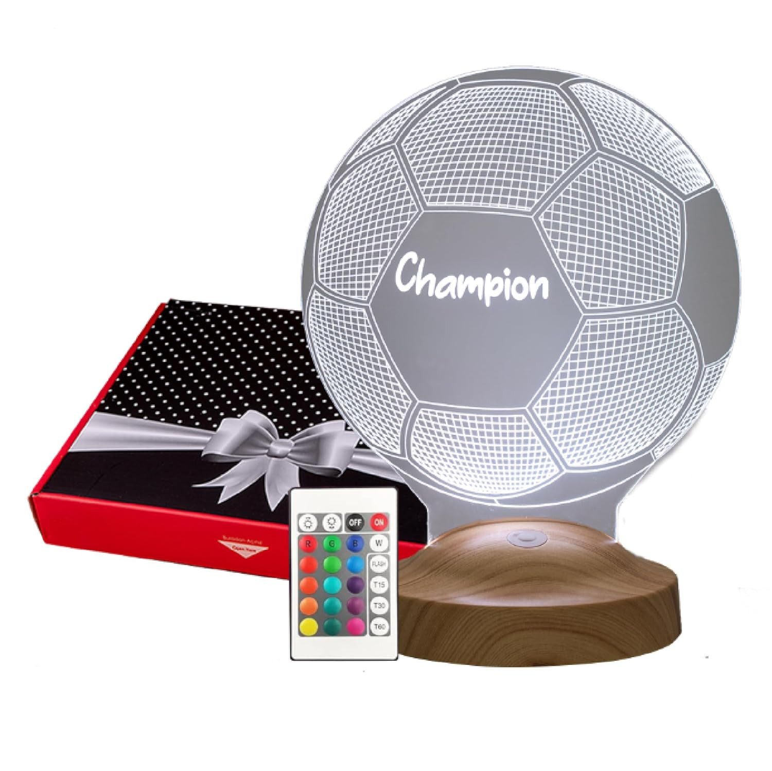 Geschenkelampe LED Nachttischlampe Fußball 3D Nachtlicht günstig online kaufen