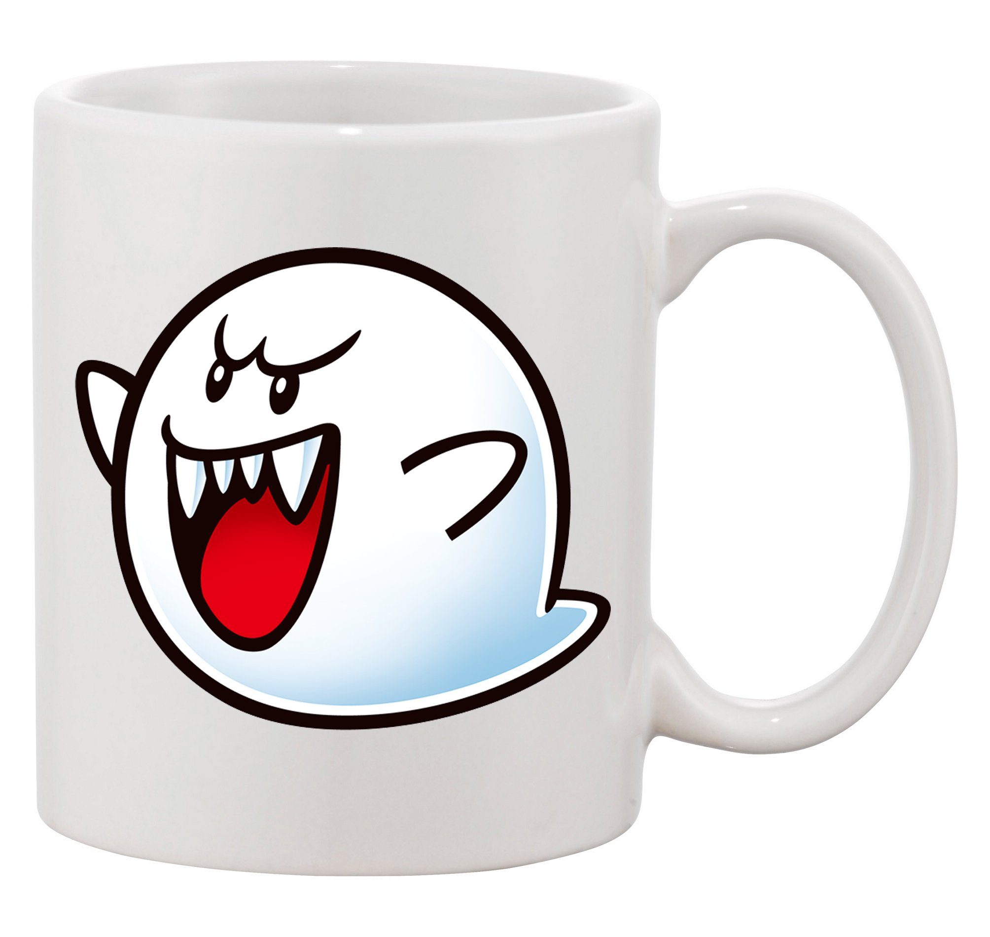 Blondie & Brownie Tasse Super Mario Boo Gespenst Geist Nintendo Konsole, Keramik, Spühlmaschinenfest Weiss