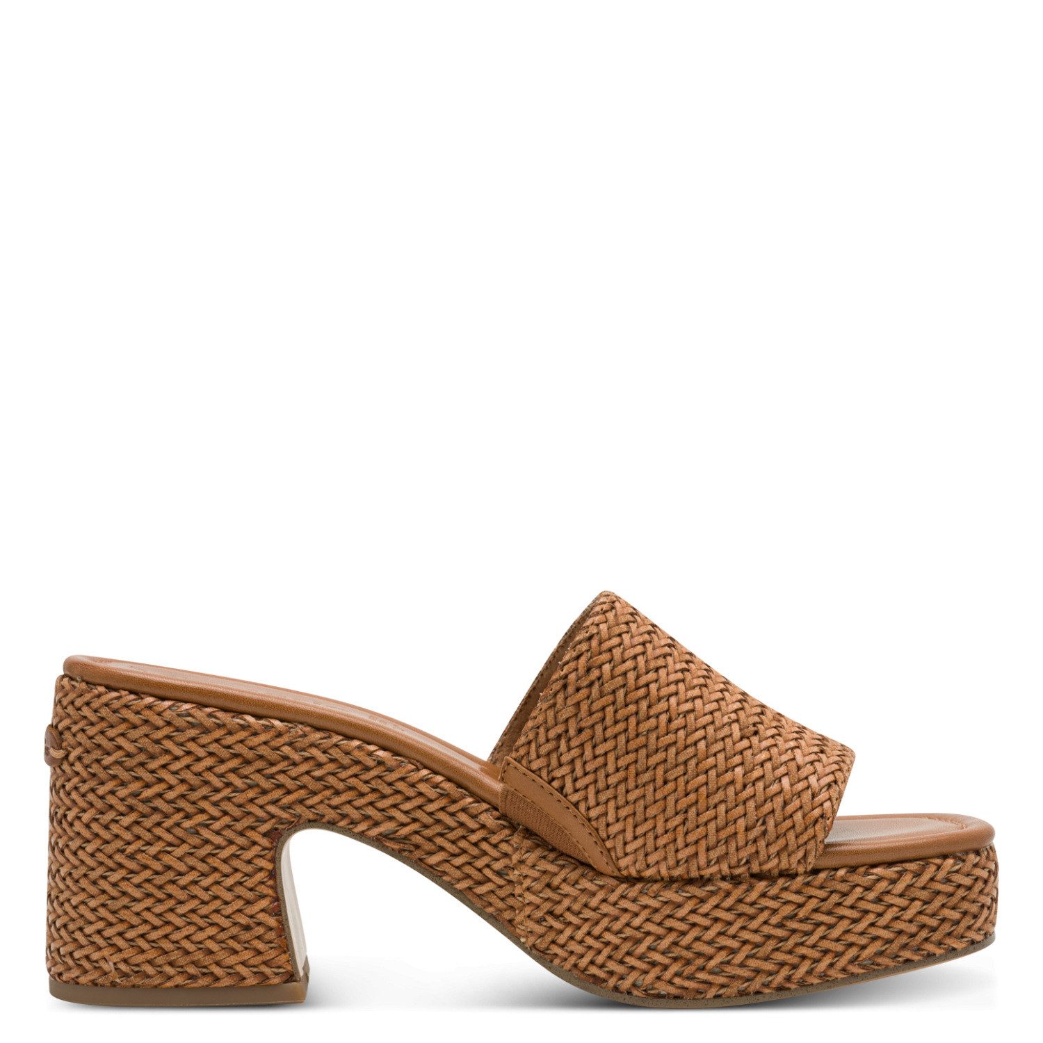 Tamaris Pantolette Blockabsatz, Plateau, Sommerschuh in trendiger Flechtoptik
