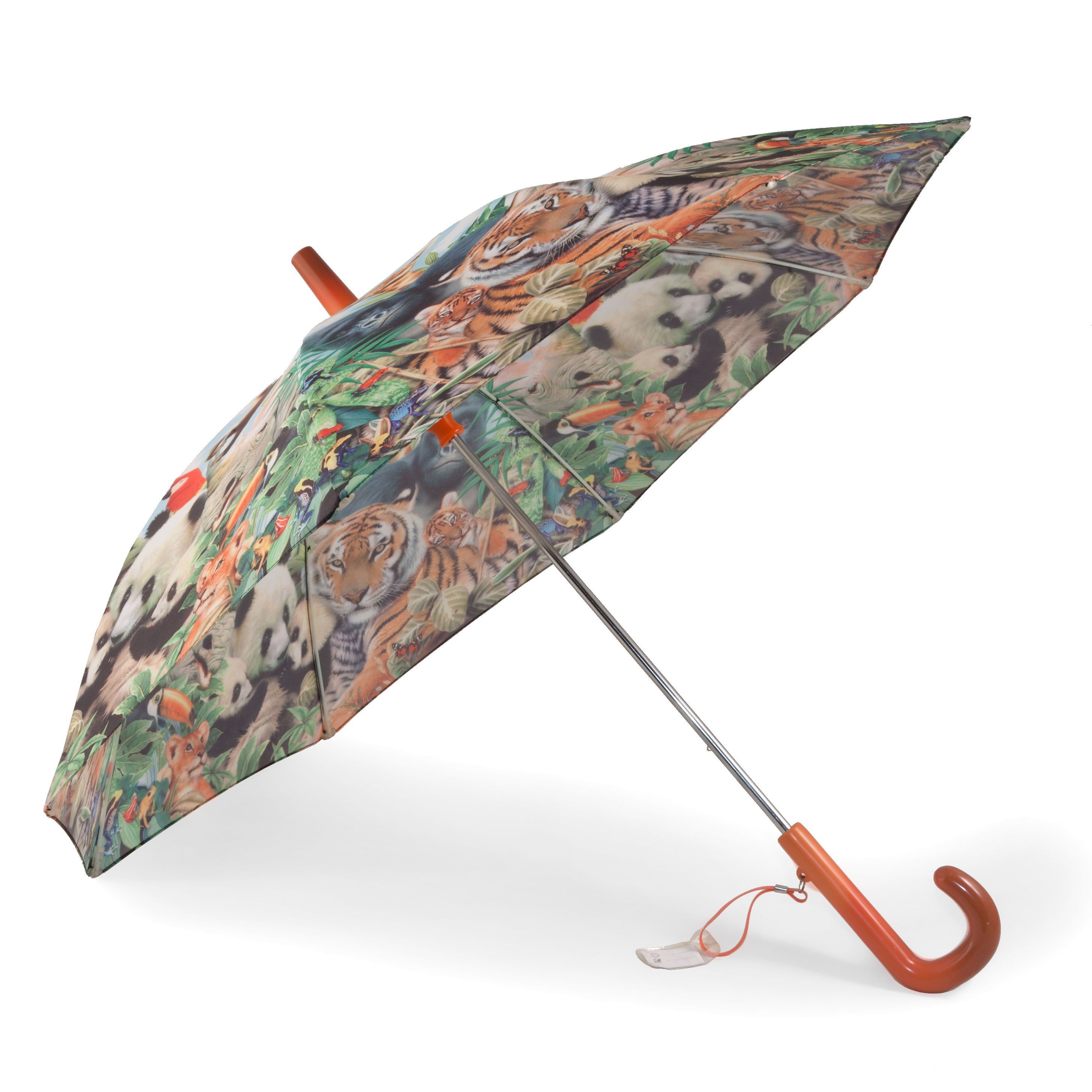 Kinderschirm ROSEMARIE für SCHULZ Stockregenschirm Leicht Dschungeltiere Heidelberg Motiv Kinder, Regenschirm