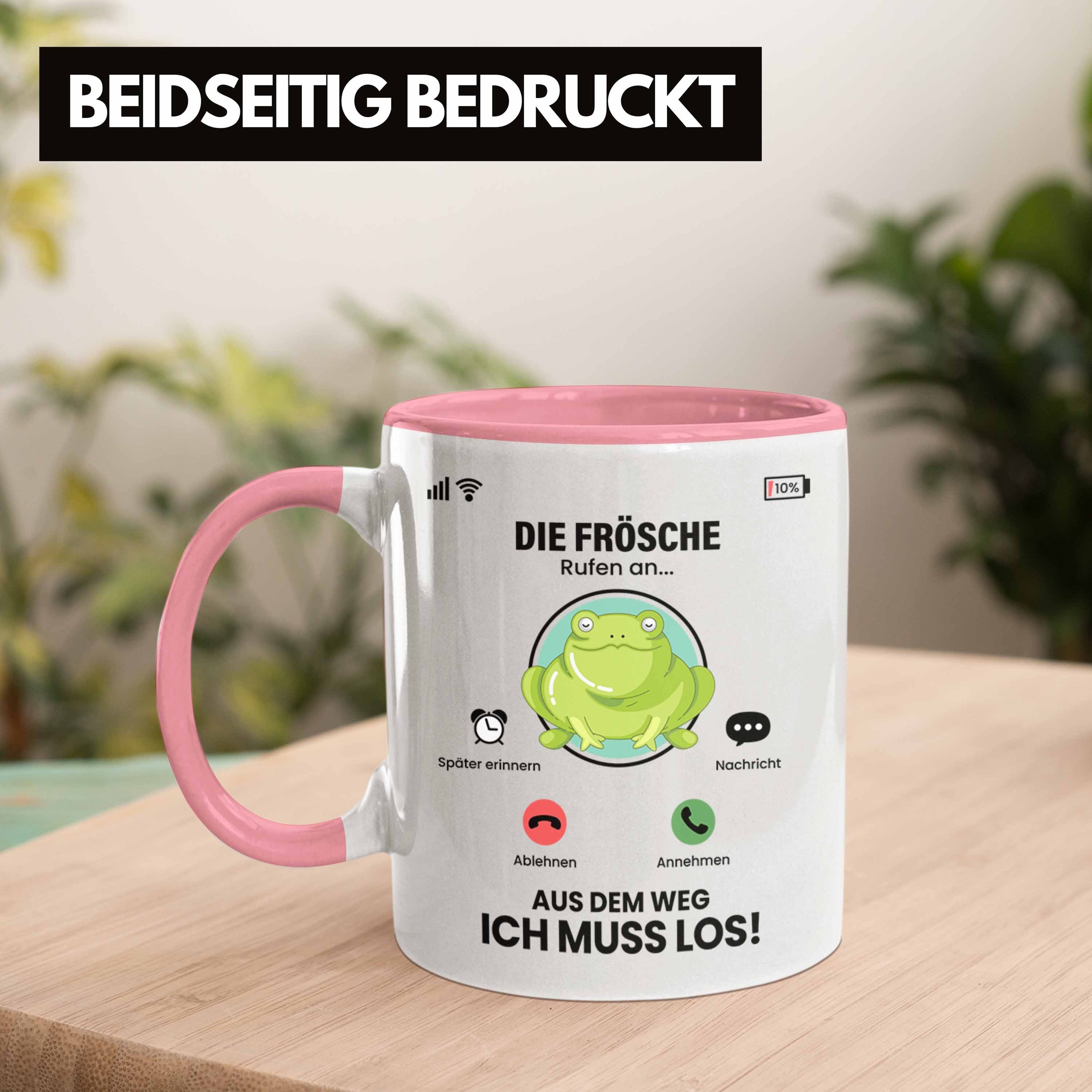 Tasse Züchter für Trendation Frösche Die Gesch Geschenk Frösche Tasse Besitzer Rosa An Rufen