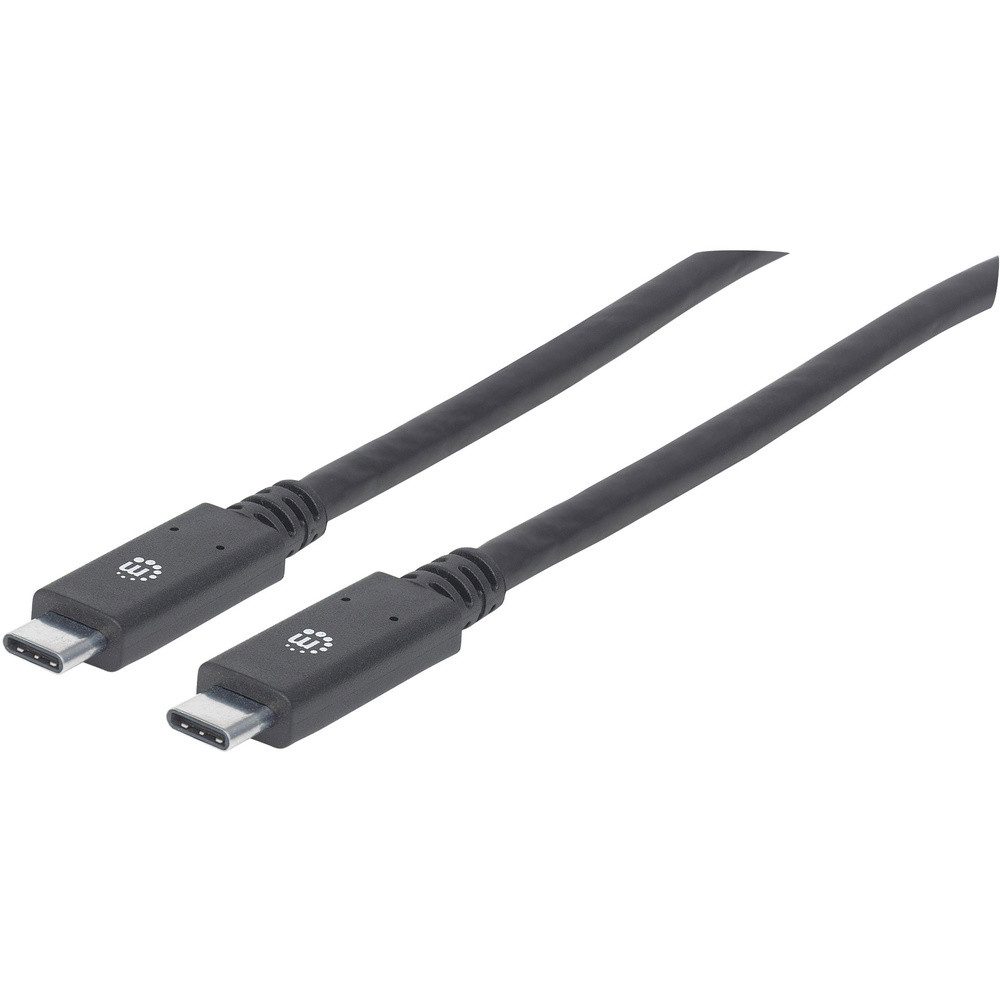 MANHATTAN Manhattan USB-Kabel USB 3.2 Gen1 USB-C® Stecker 2.00 m Schwarz 35490 USB-Kabel, (200.00 cm)